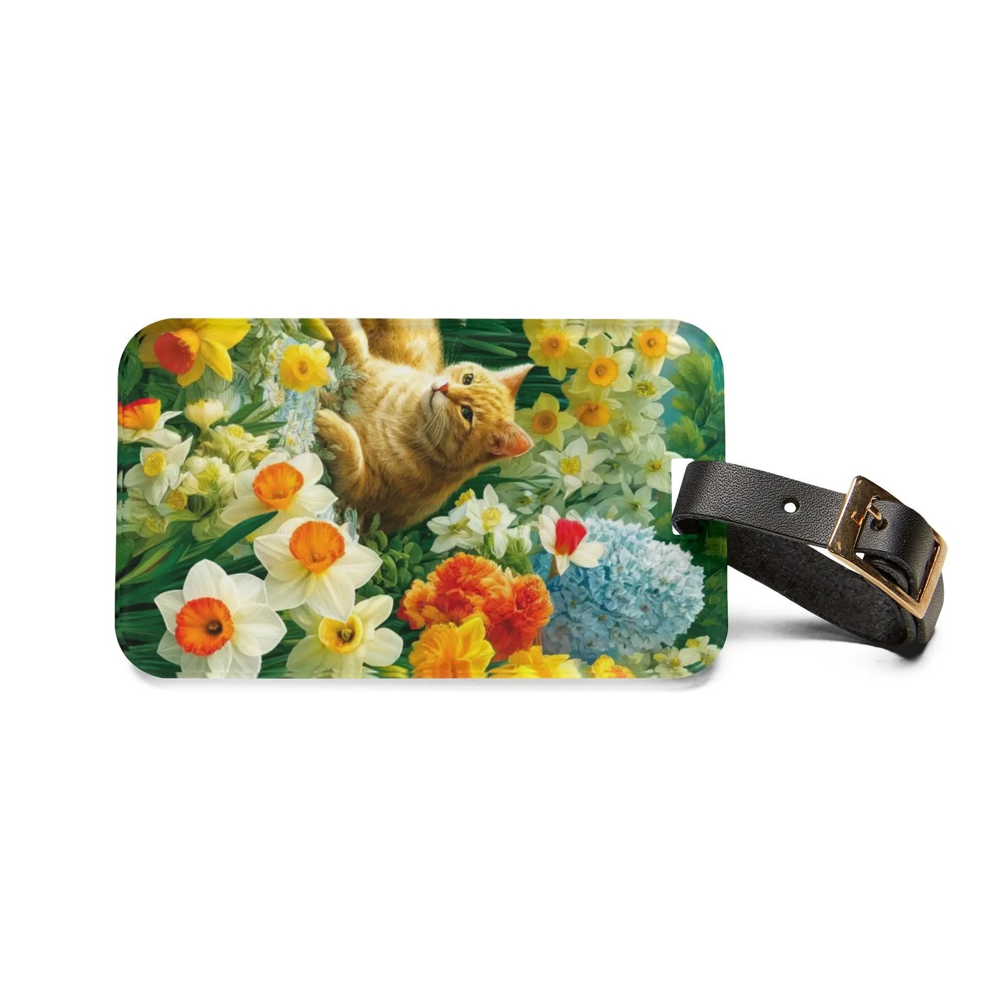 March Birth Flower - Daffodil and Jonquil - Luggage Tag - Montecore PawPrints