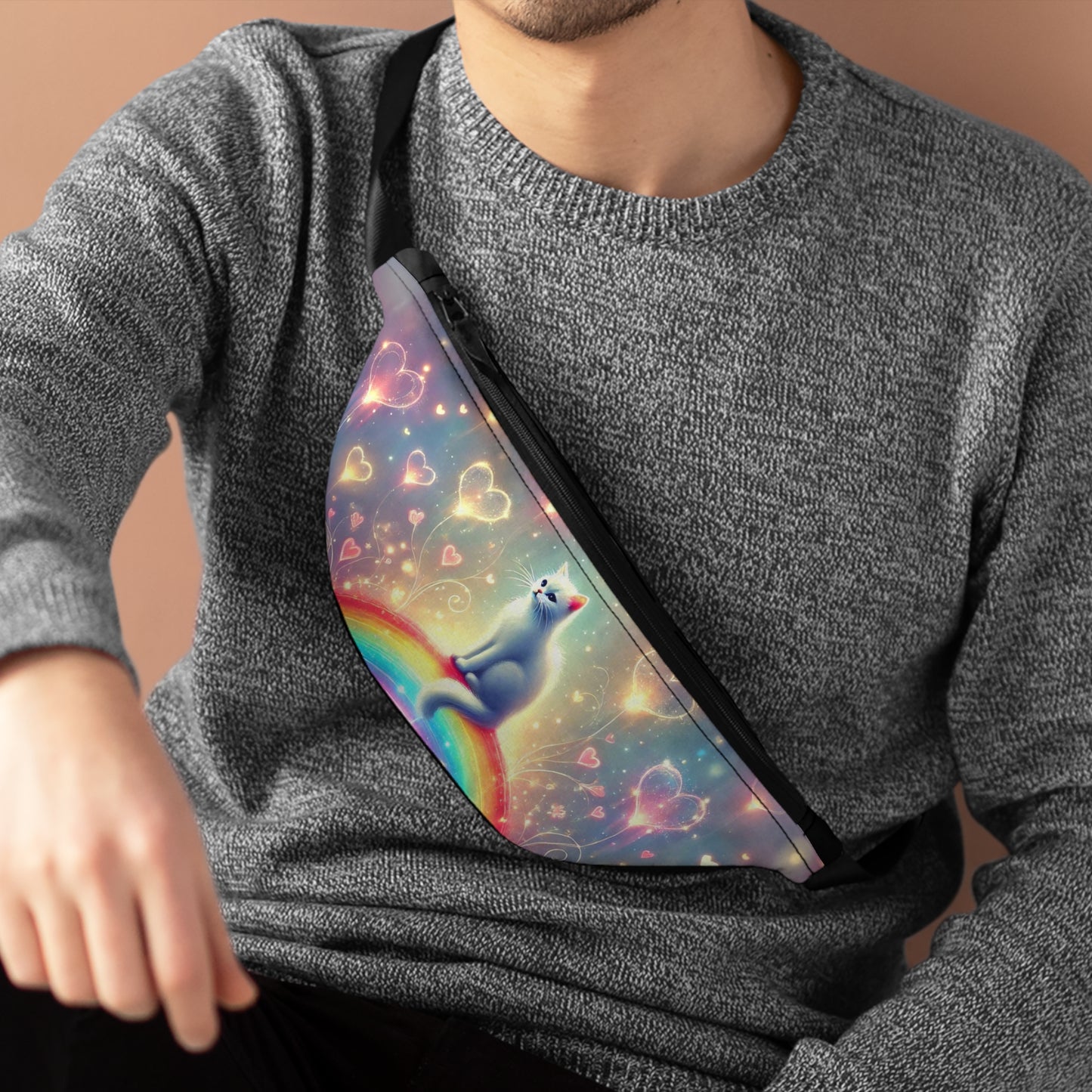 Rainbow Hearts - Cat Lover - Fanny Pack