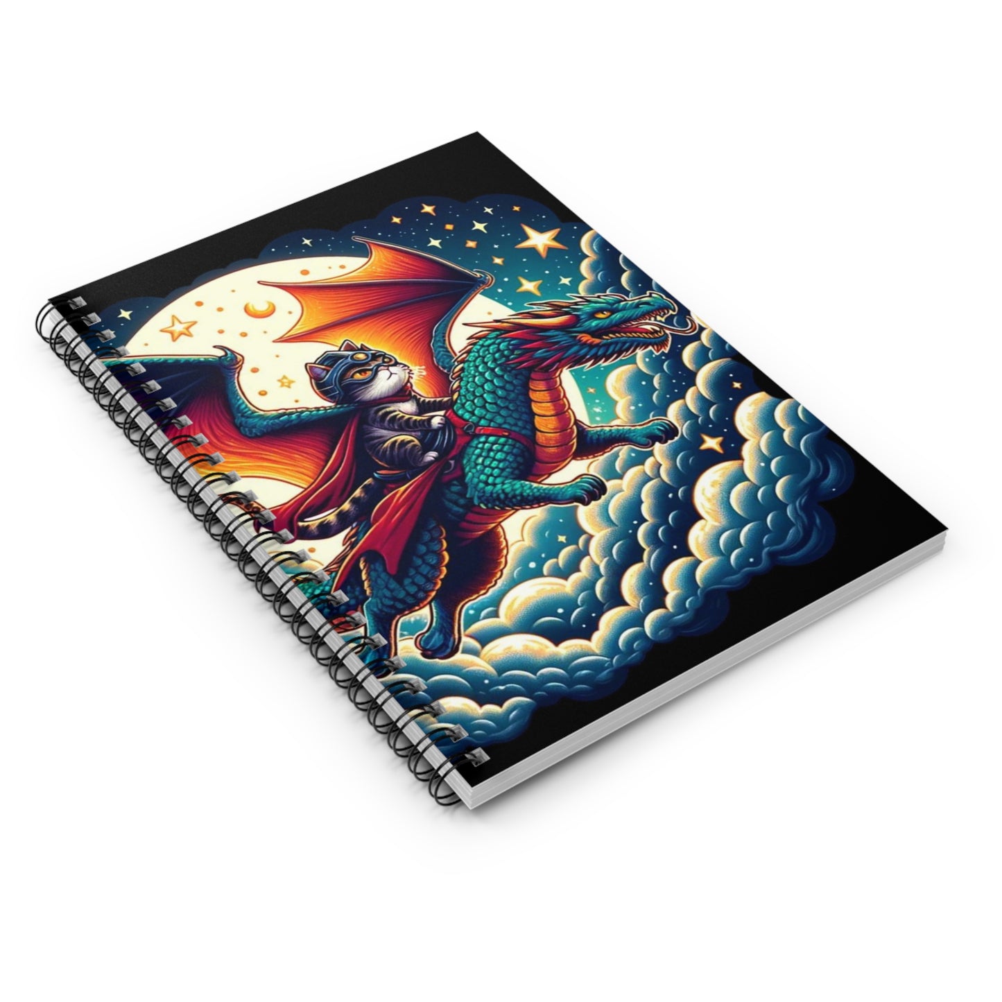 Dungeons and Dragons - Cat Adventures - Spiral Notebook - Ruled Line