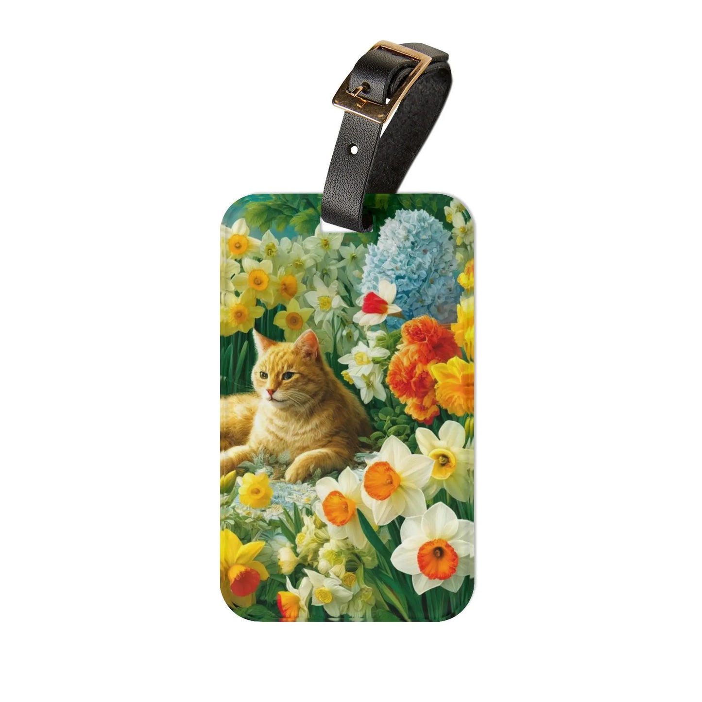 March Birth Flower - Daffodil and Jonquil - Luggage Tag - Montecore PawPrints