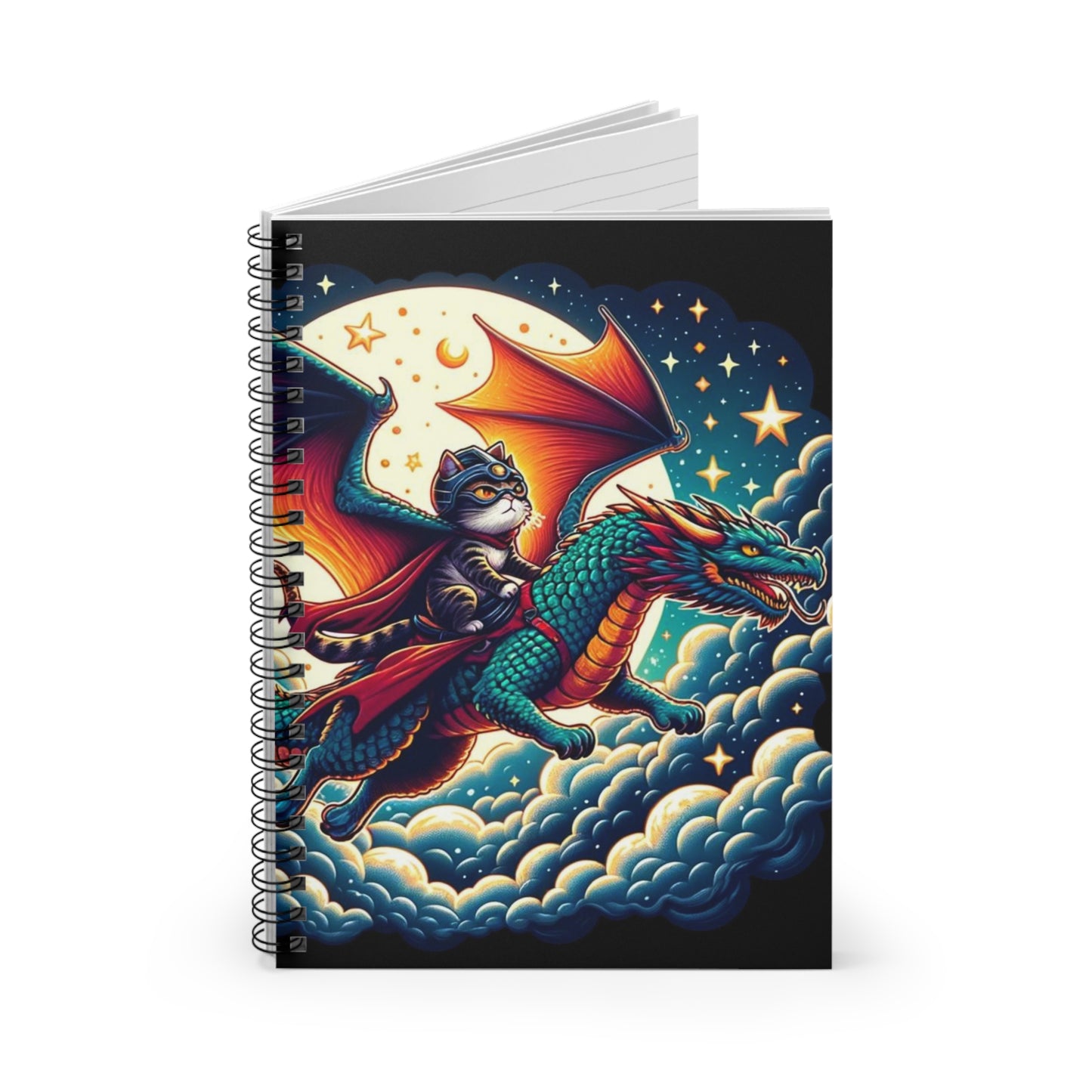 Dungeons and Dragons - Cat Adventures - Spiral Notebook - Ruled Line