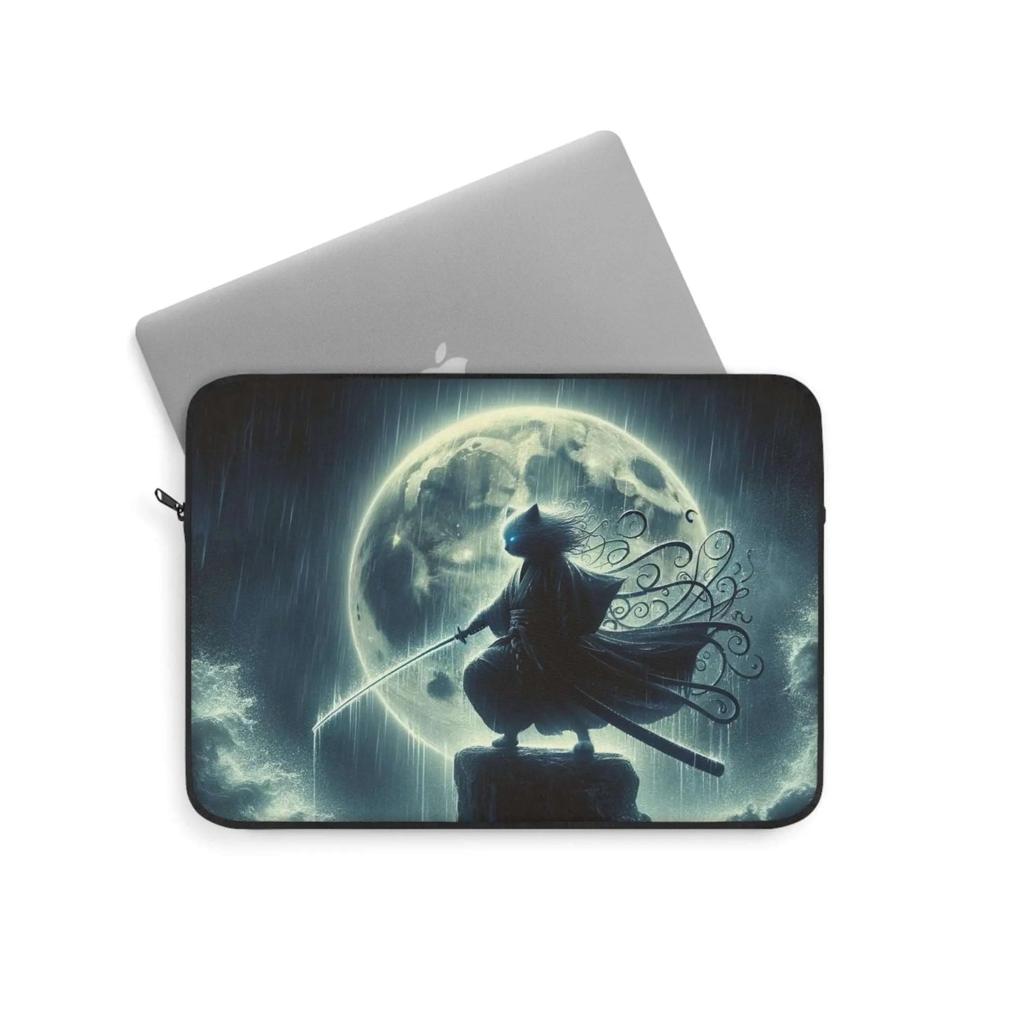 Full Moon Storm Cat Warrior - Laptop Sleeve - Travel Accessory - Laptop Sleeve