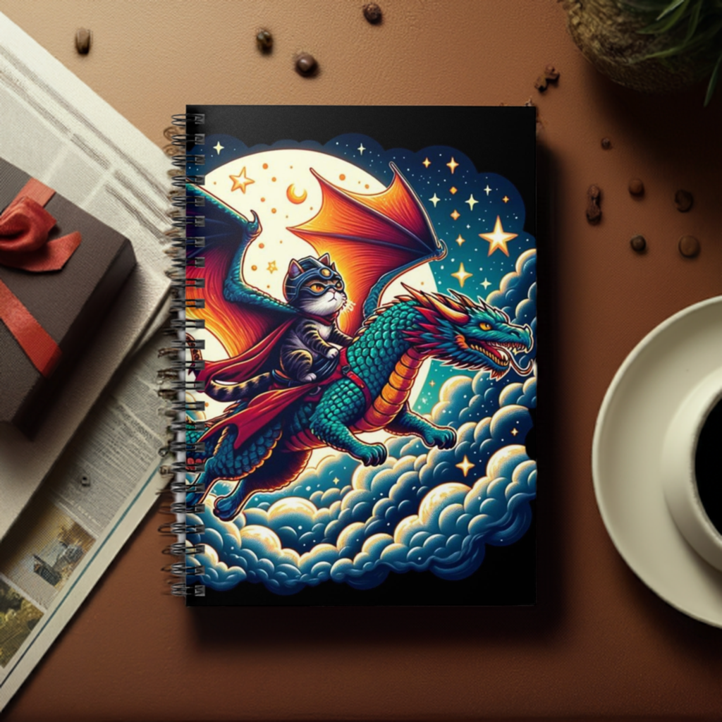 Dungeons and Dragons - Cat Adventures - Spiral Notebook - Ruled Line