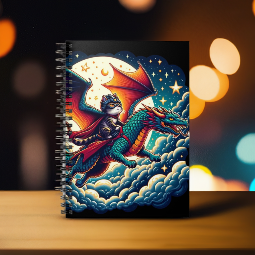 Dungeons and Dragons - Cat Adventures - Spiral Notebook - Ruled Line