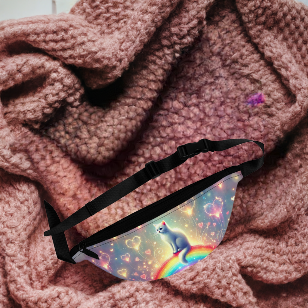 Rainbow Hearts - Cat Lover - Fanny Pack