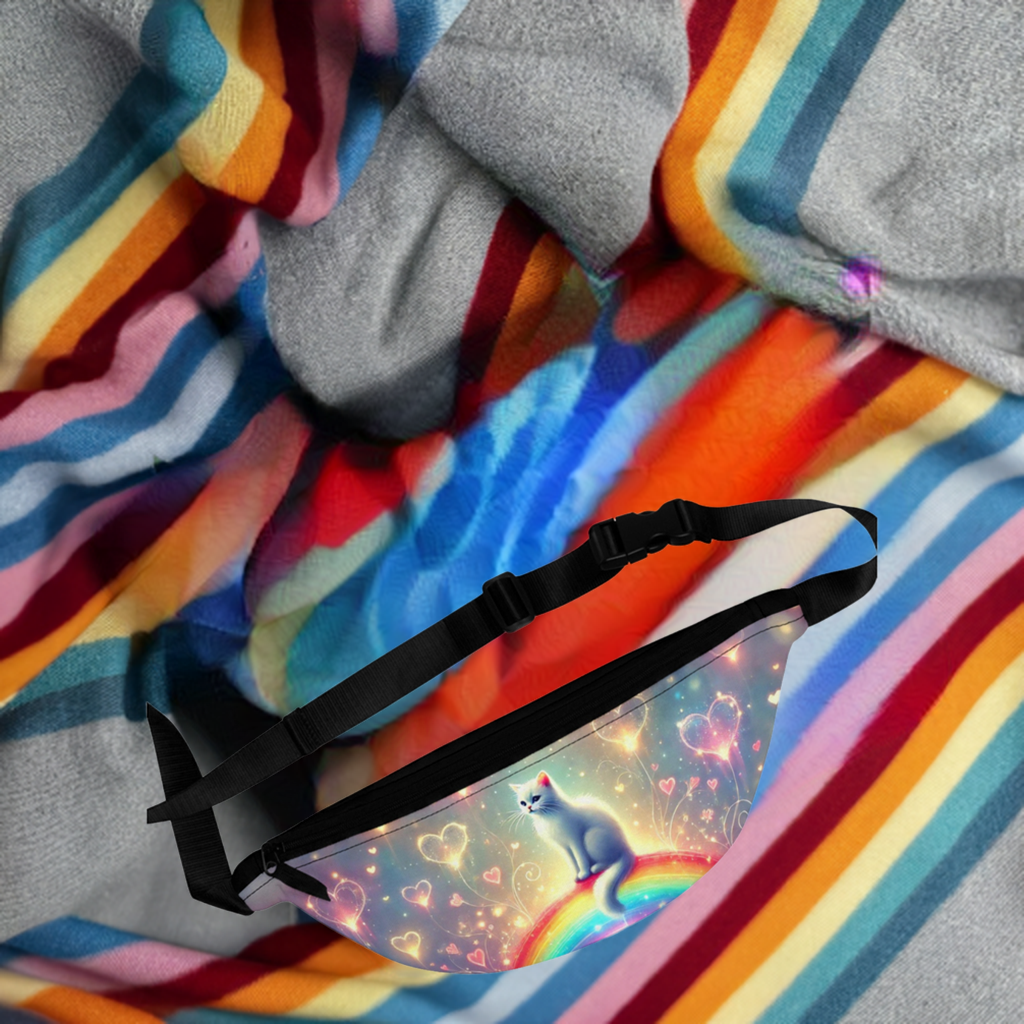 Rainbow Hearts - Cat Lover - Fanny Pack