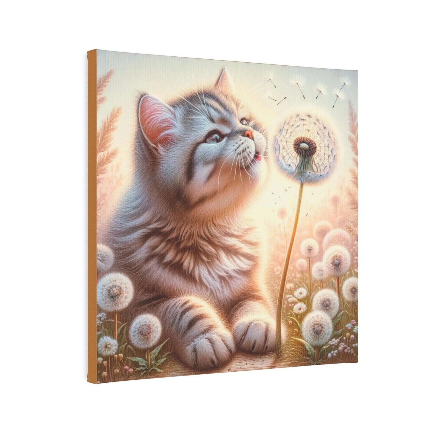 Kitty Wishes - Cat Lover Art - Wall Decor - Canvas