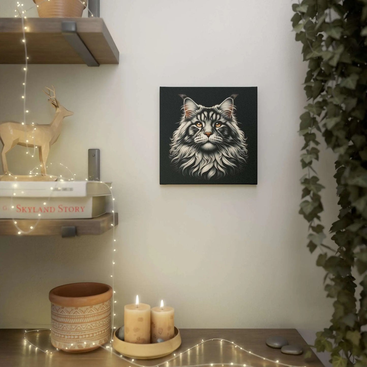 Maine Coon Cat Lover - Wall Art Decor - Canvas