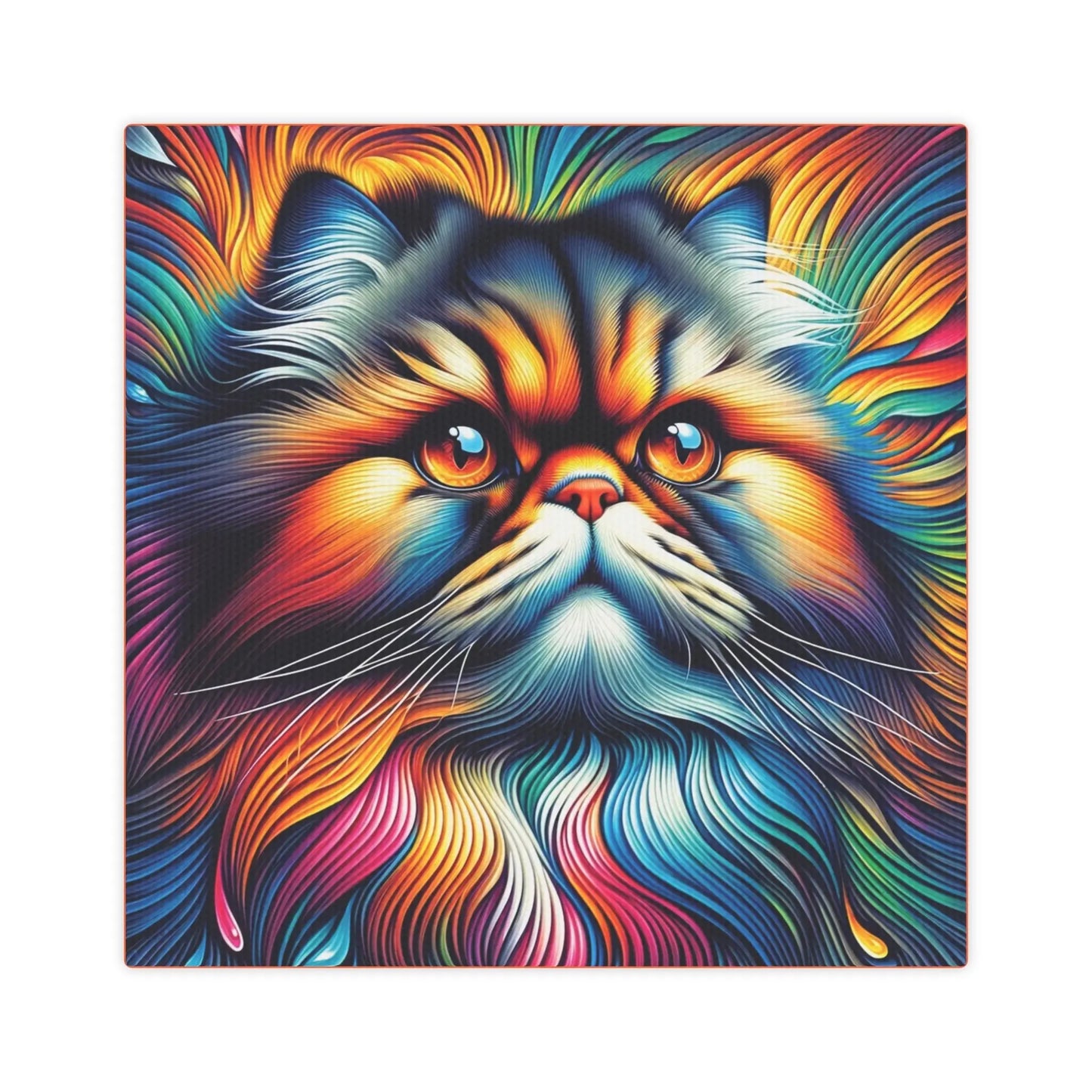 Persian Colorful Cat Lover - Wall Art Decor - Canvas