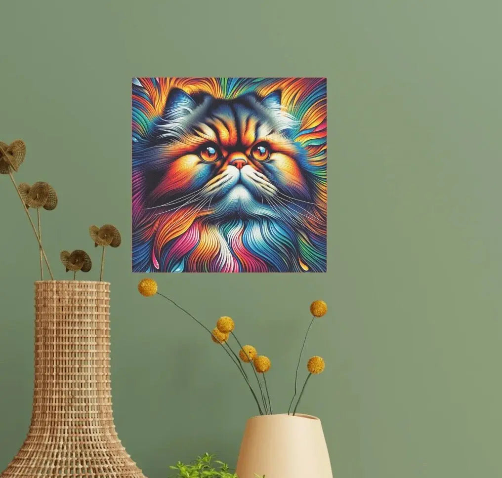 Persian Colorful Cat Lover - Wall Art Decor - Canvas