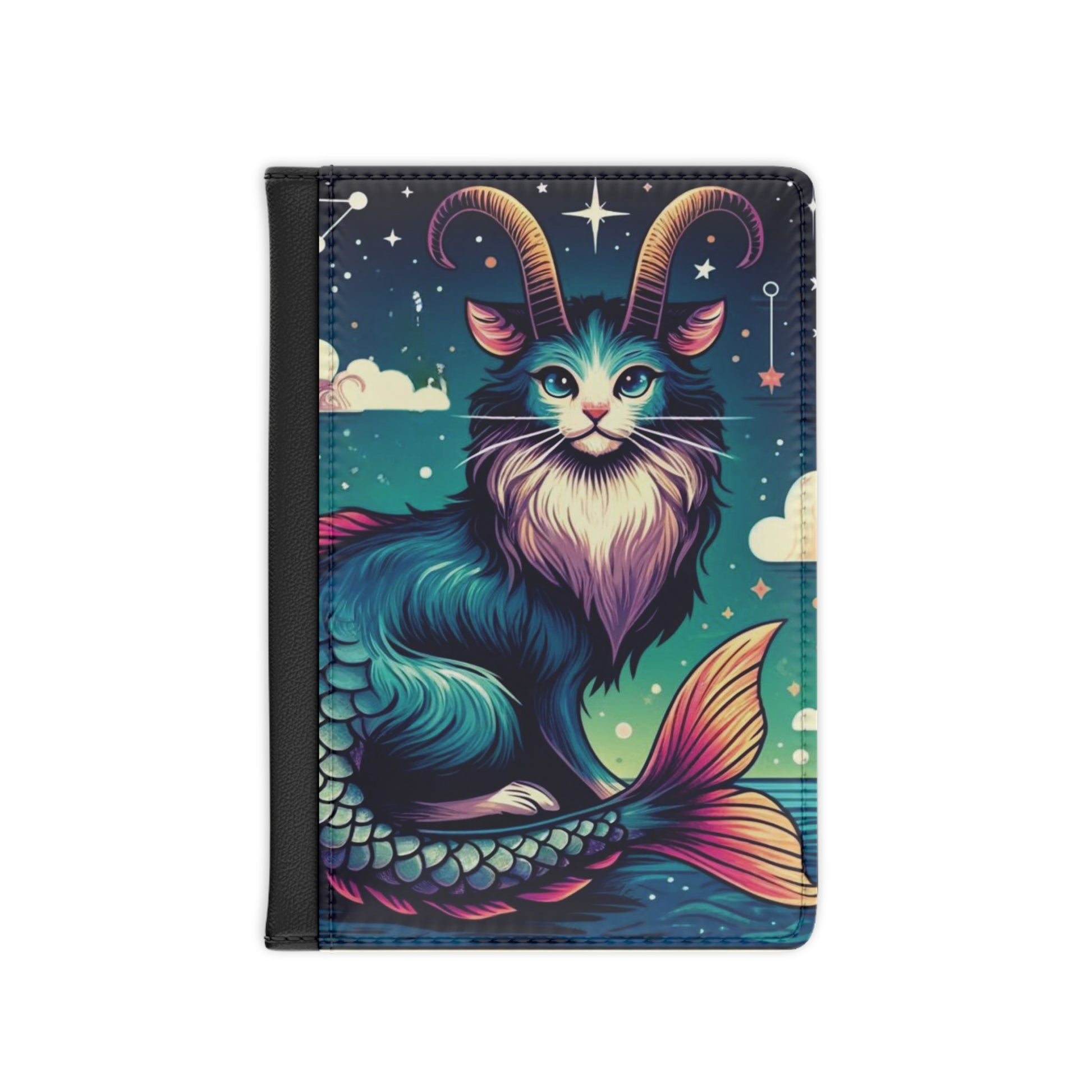 Capricorn - Cat Sea Goat - Passport Cover   