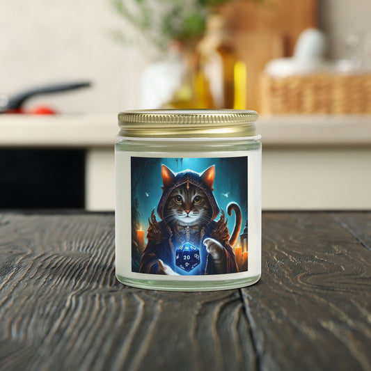 Dungeons and Dragons - Cat Sorcerer - Scented Coconut Apricot Candles 4oz   