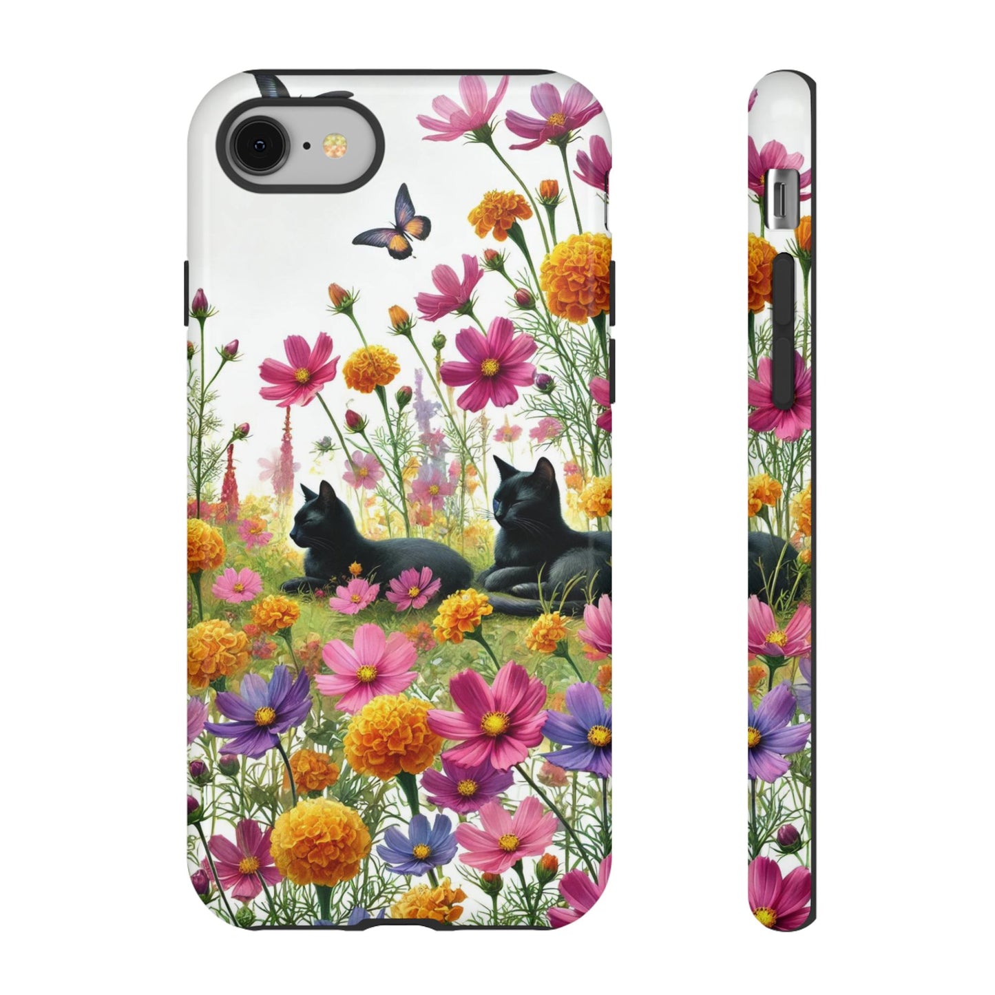 October Birth Month Flowers - Cat Lover  Iphone Tough Cases   