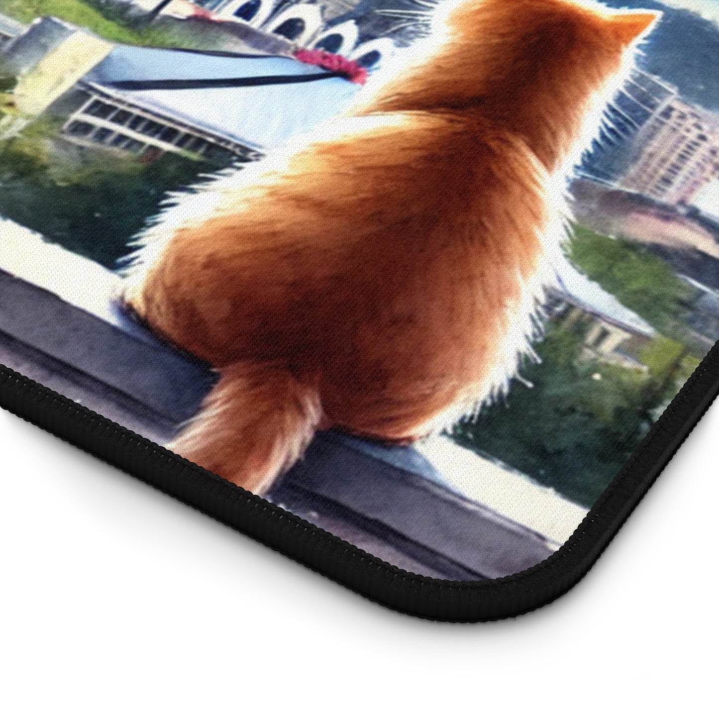 Seattle View - Cat Lover - Desk Mat 12x18   