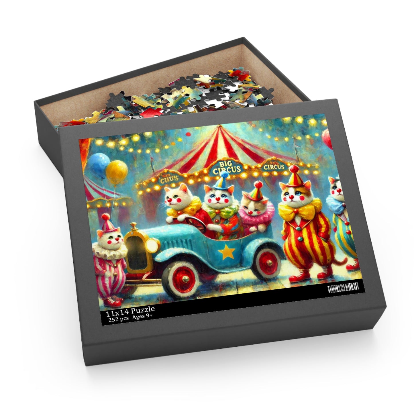 Cat Clown Circus - Cat Lover Gift 120, 252, or 500 -piece options   