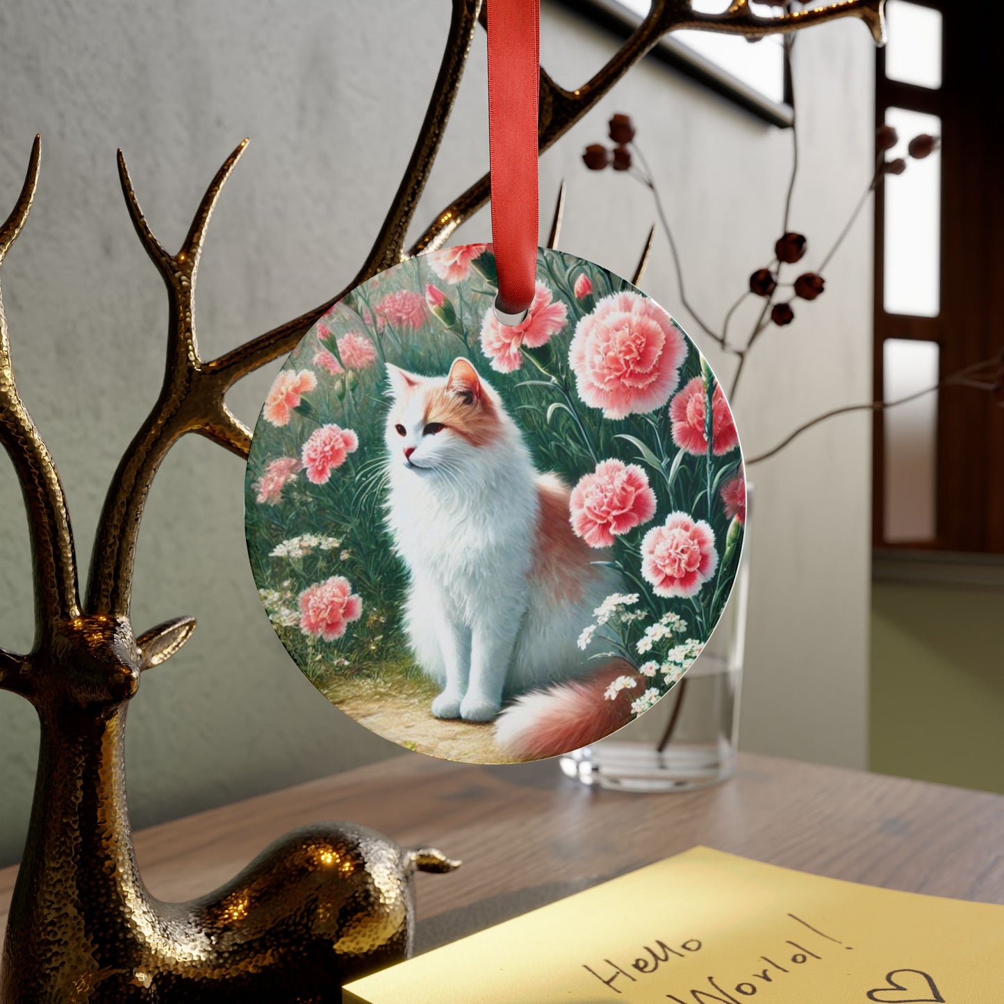 January Birth Flower Ornament - Cat Lover - Ornament   