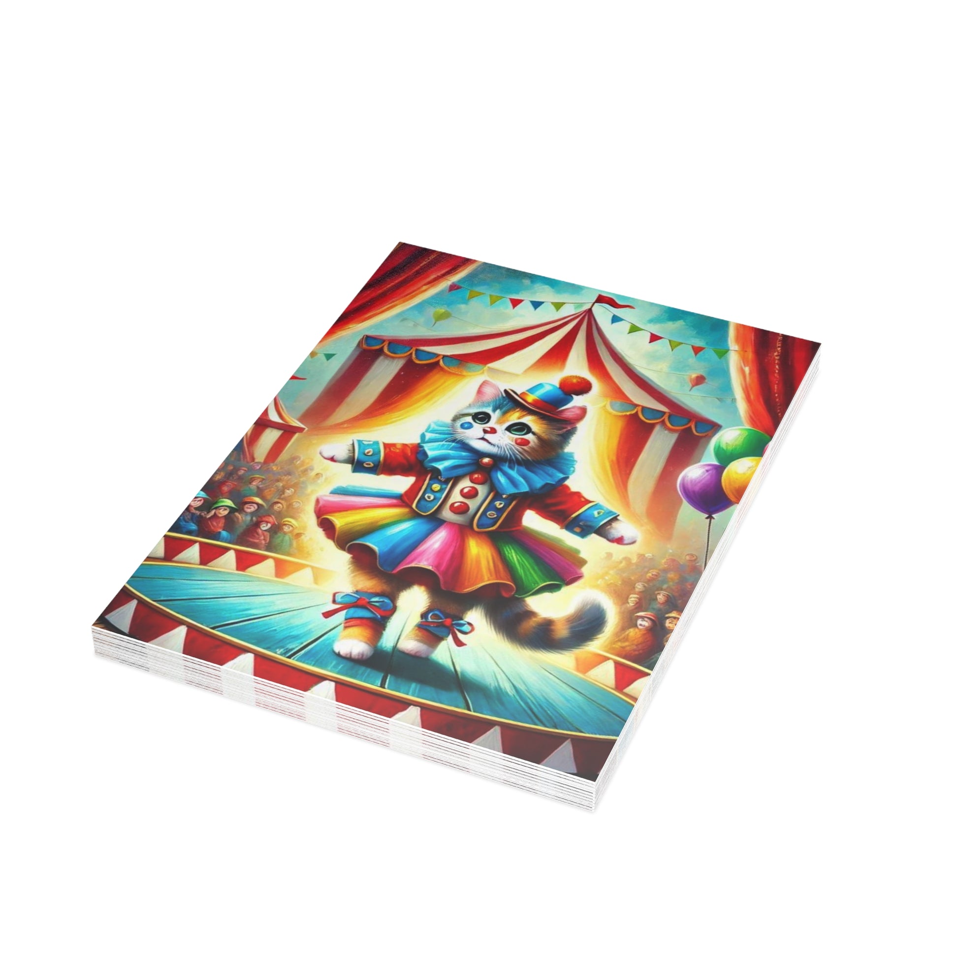 Cat Clown - Circus Party Invitation - Postcard Bundles (envelopes included)   