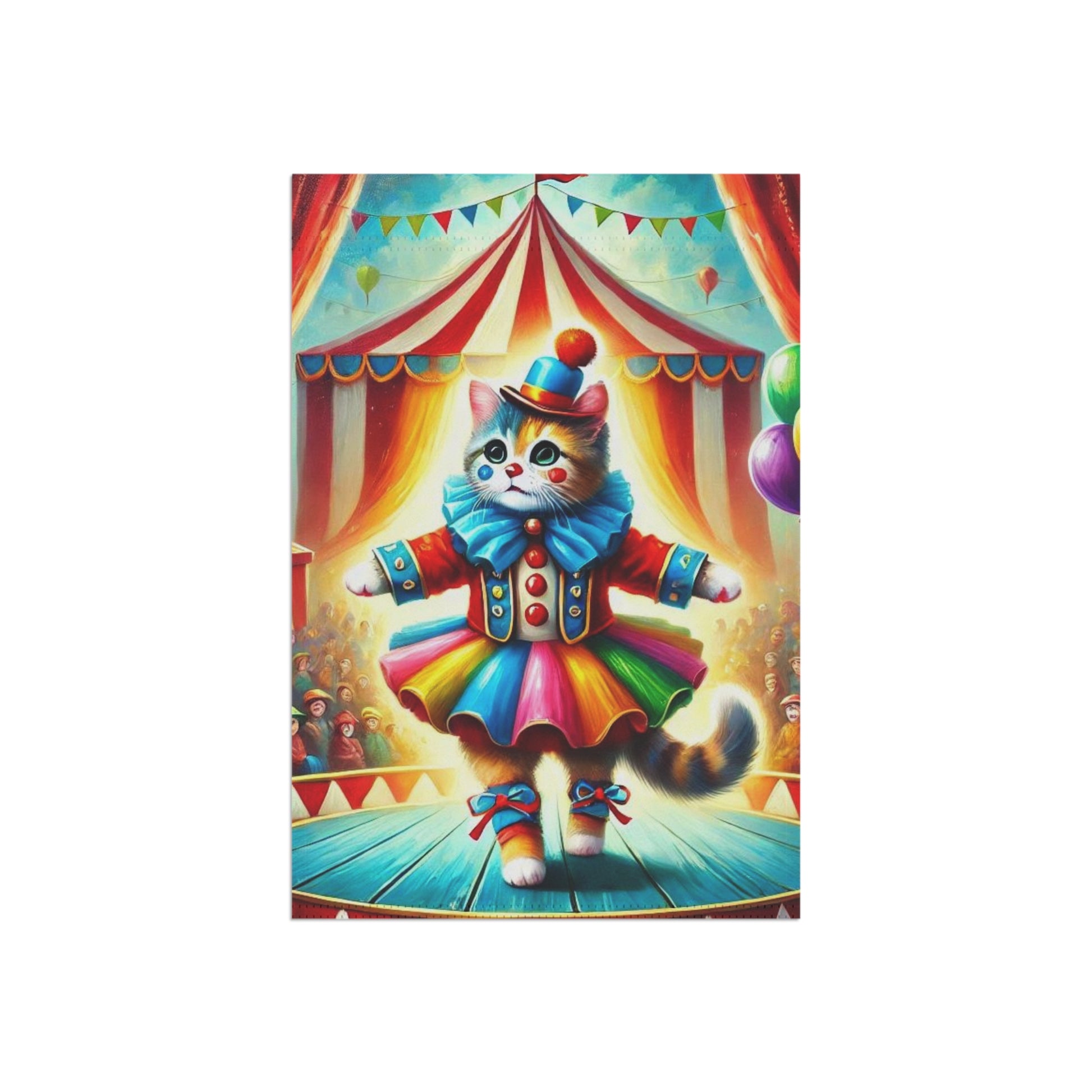 Cat Clown Circus - Garden & House Banner   