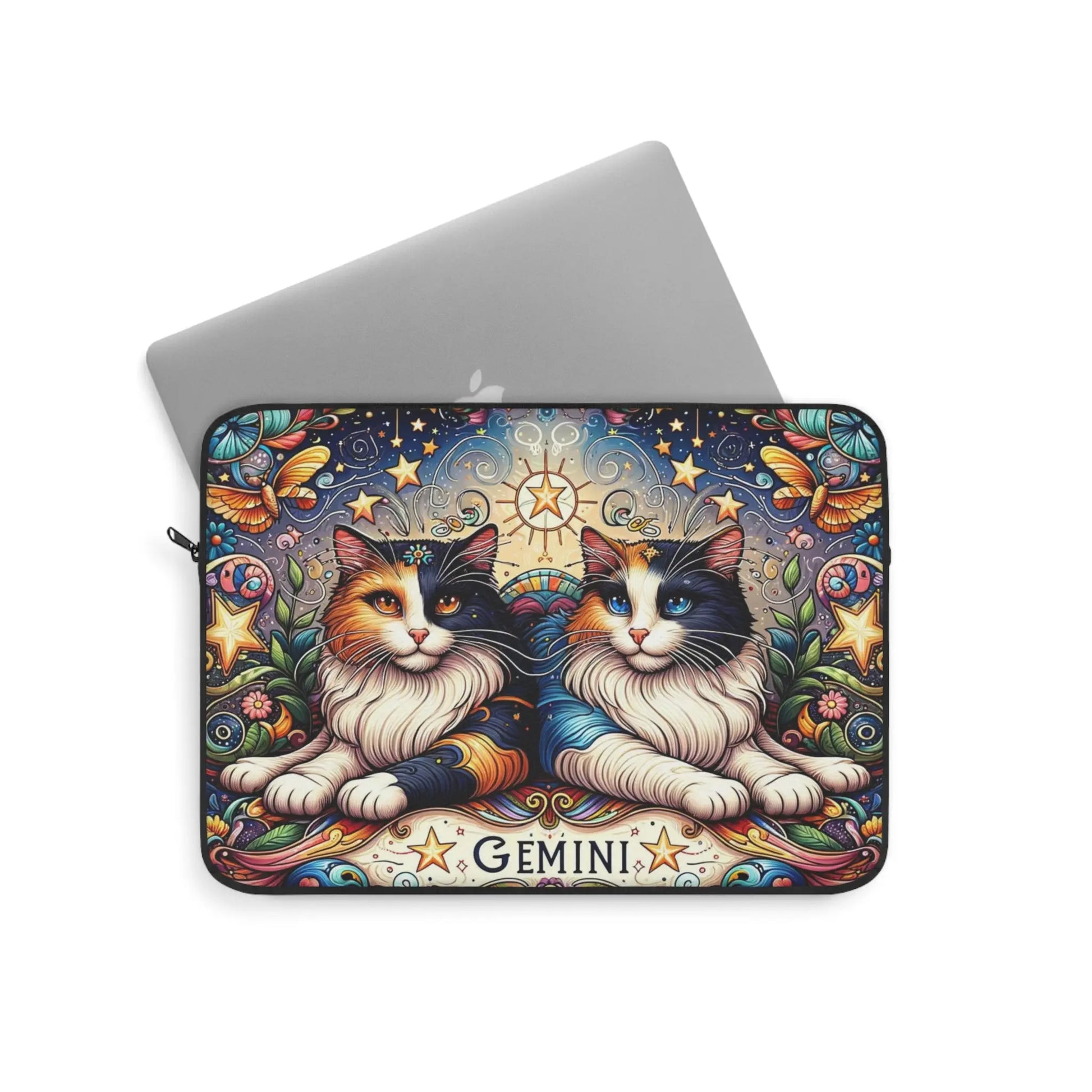 Gemini Zodiac - Cat Lover - Laptop Sleeve   