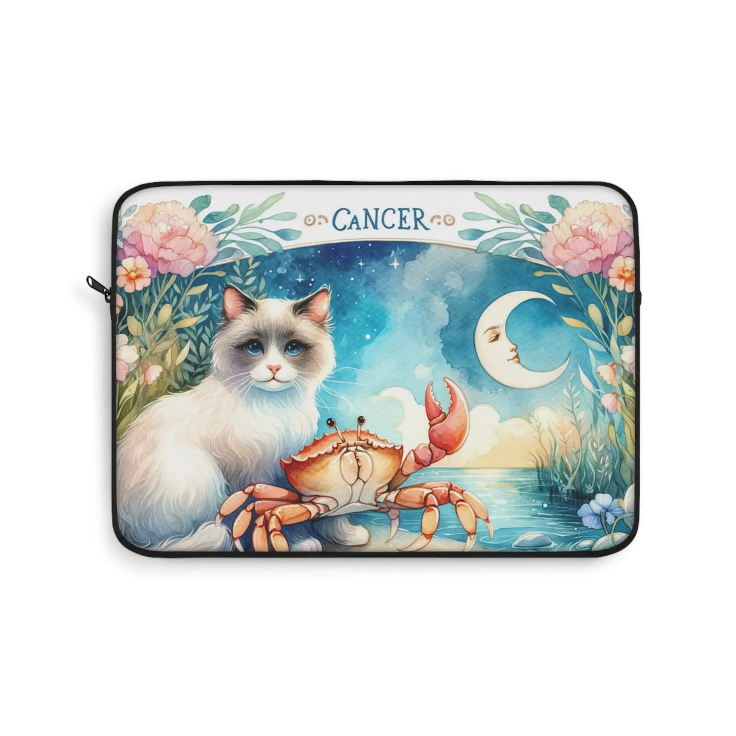 Cancer Zodiac - Cat Lover - Laptop Sleeve   