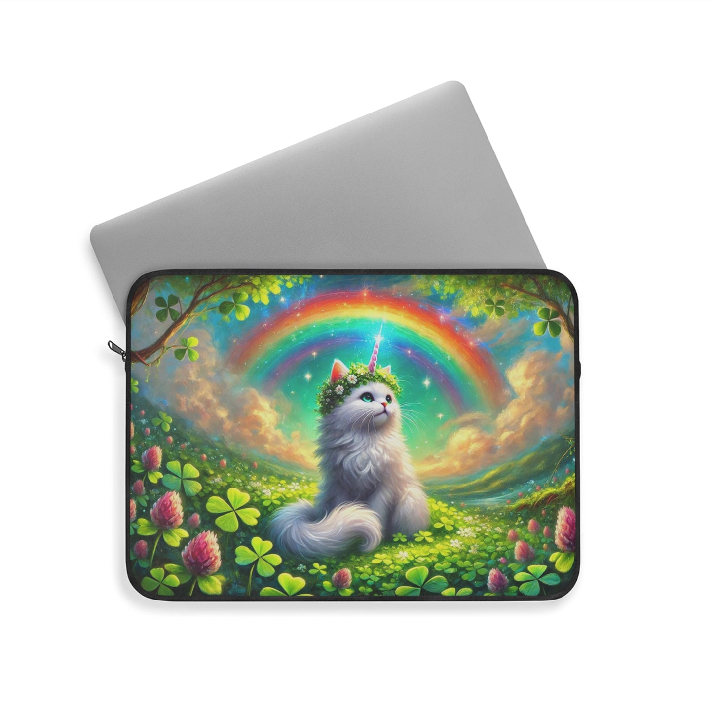 Lucky Caticorn - Cat Unicorn- Cat Lover - Laptop Sleeve   