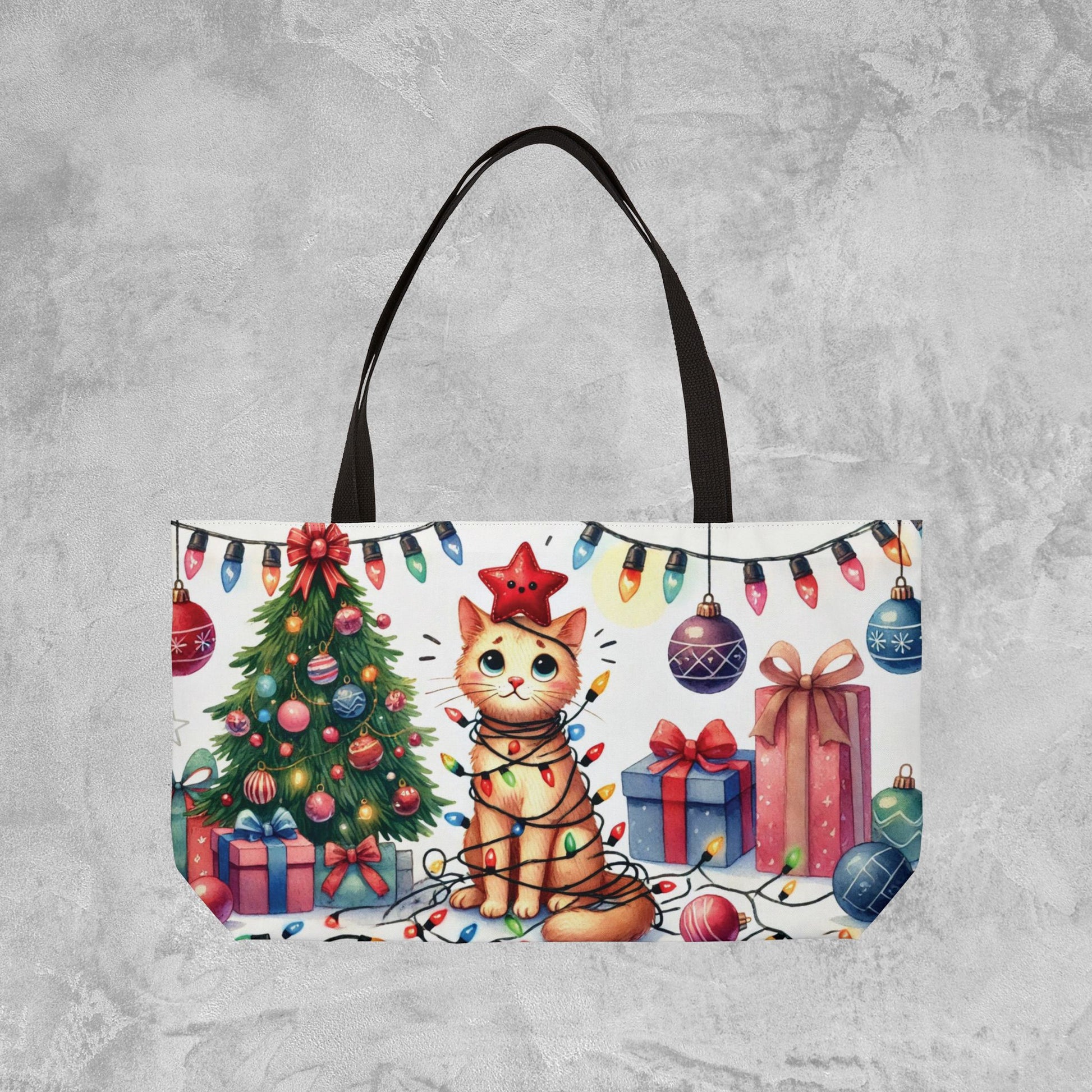 Christmas Helper- Cat Lover - Weekender Tote Bag   