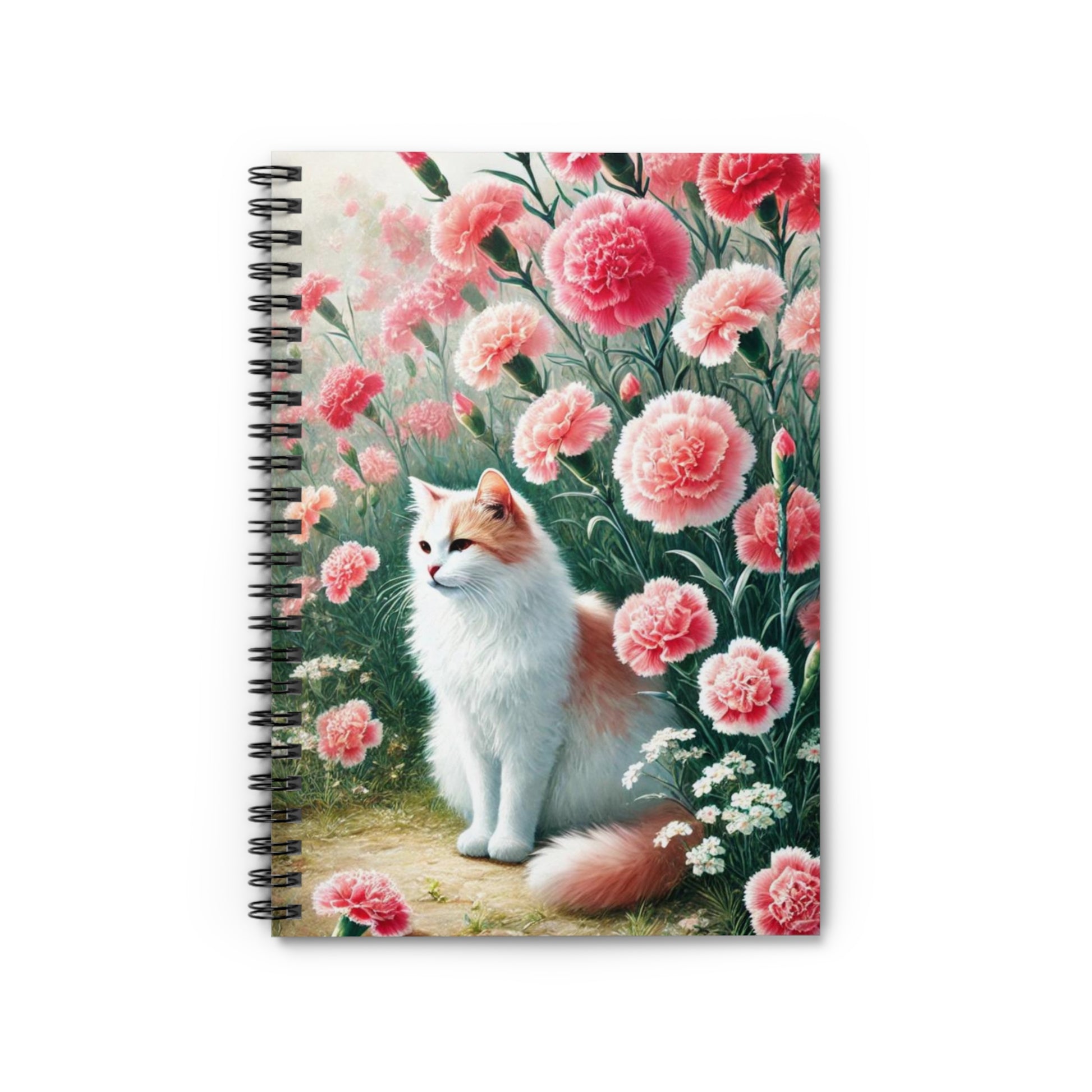 January Birth Flower - Spiral Notebook - Ruled Line   