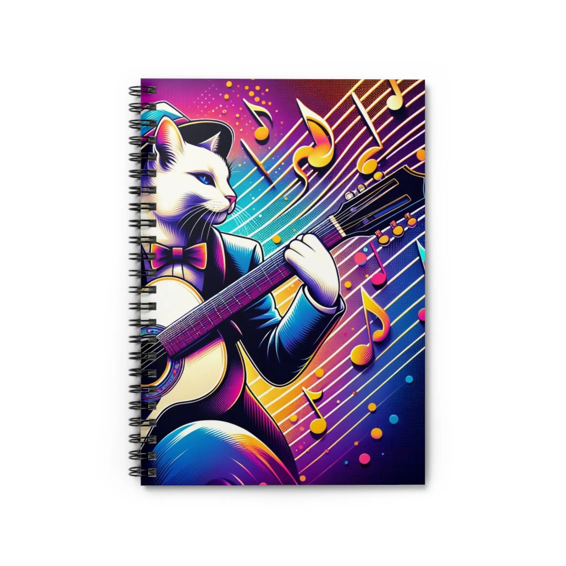 Rock n Roll Cat Daddy - Spiral Notebook - Ruled Line - Montecore PawPrints