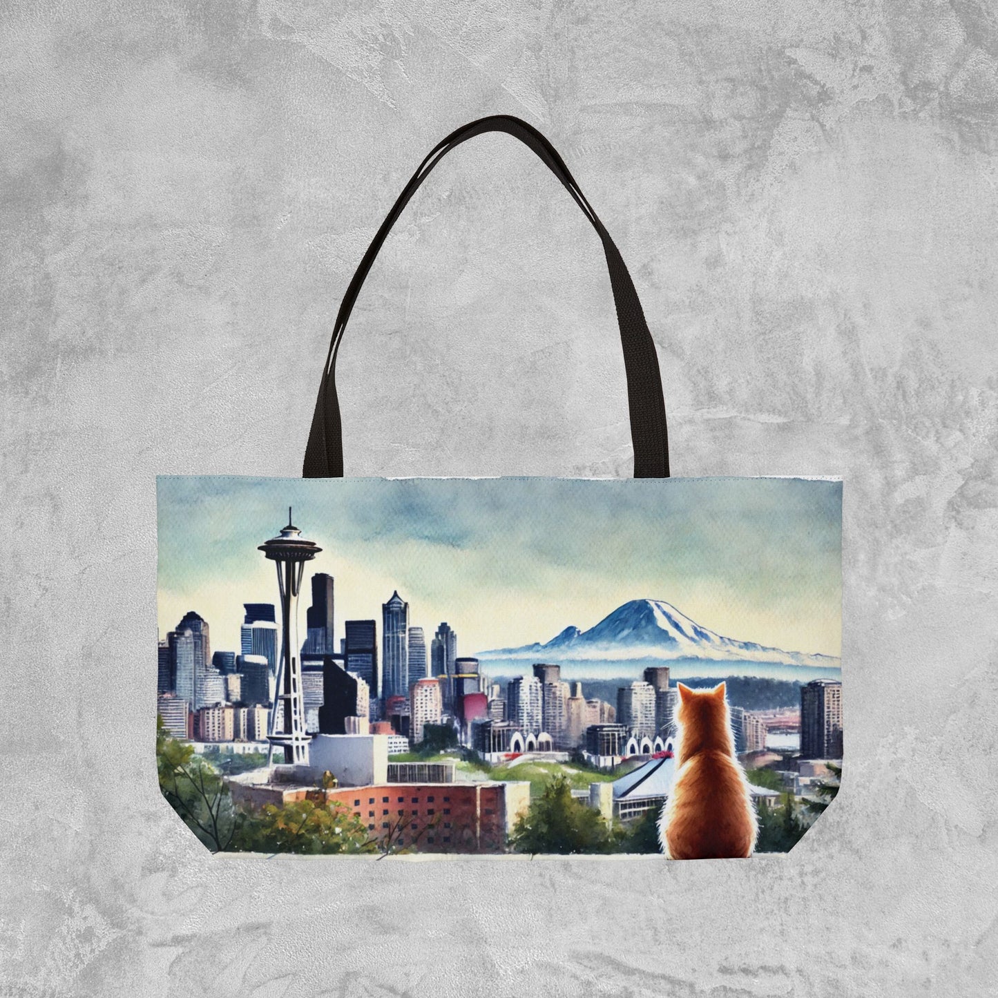 Seattle City Views - Cat Lover - Weekender Tote Bag   