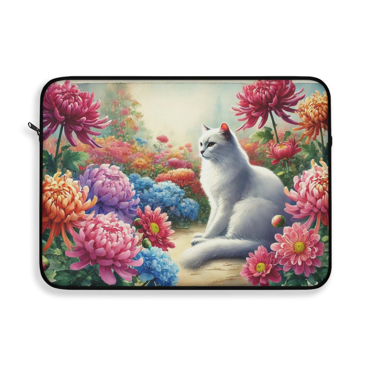 November Birth Flower - Cat Lover - Laptop Sleeve   