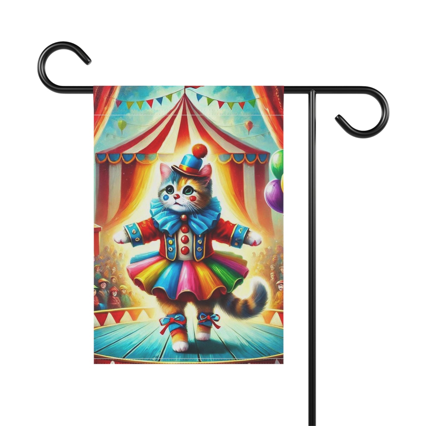 Cat Clown Circus - Garden & House Banner   