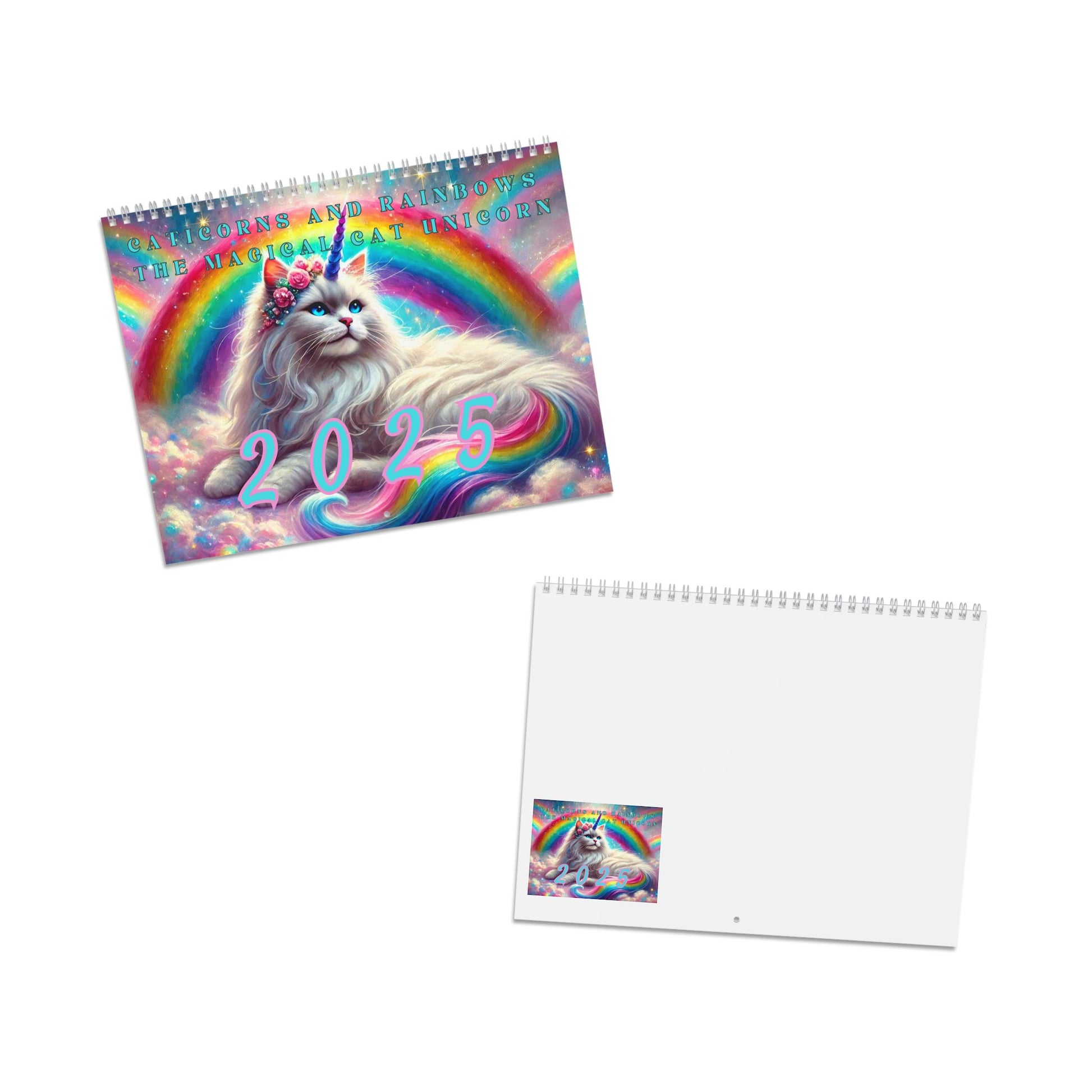 Caticorns and Rainbows - Cat Unicorn - Calendar (2025)   