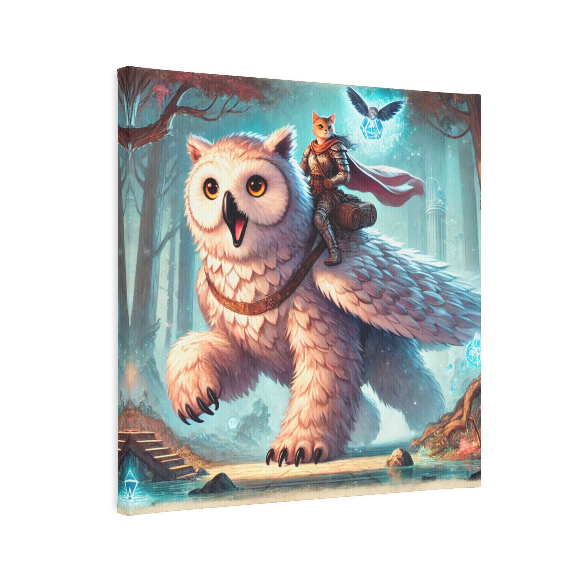 Dungeons and Dragons - Owl Bear - Cat Rider - Wall Art Decor   