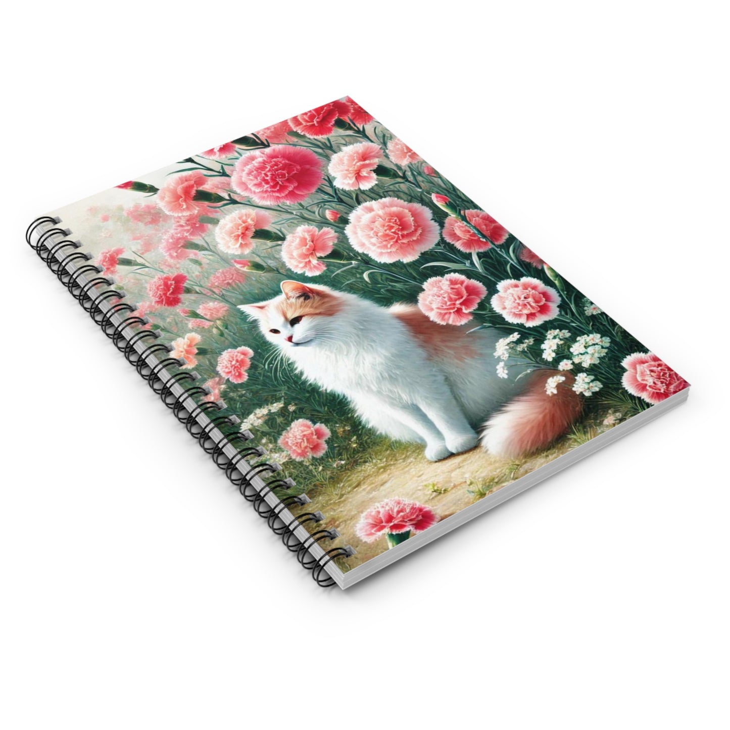 January Birth Flower - Spiral Notebook - Ruled Line   