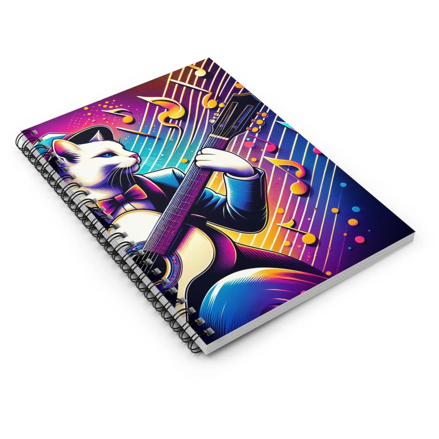 Rock n Roll Cat Daddy - Spiral Notebook - Ruled Line - Montecore PawPrints