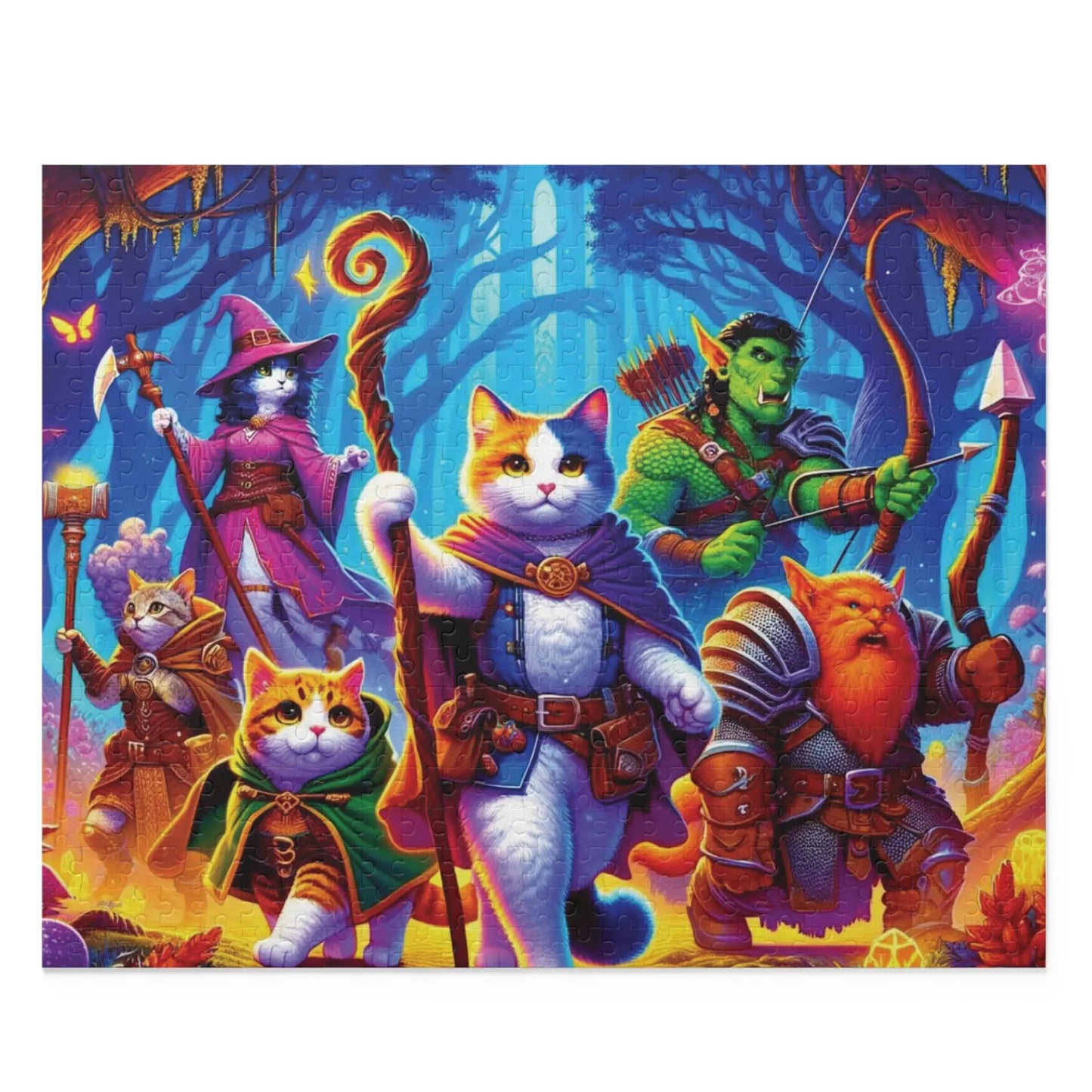 Dungeons and Dragons Adventure - Cat Lover Jigsaw Puzzle (120, 252, 500-Piece) - Montecore PawPrints