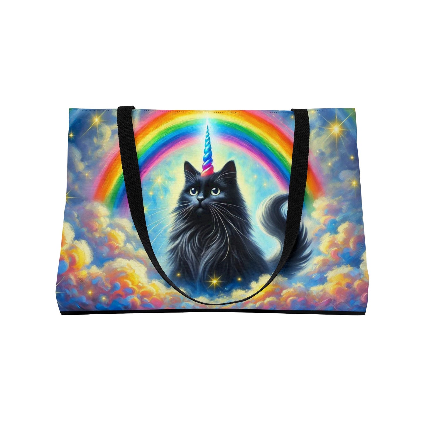 Caticorn in the Clouds - Cat Unicorn Rainbow - Weekender Tote Bag   