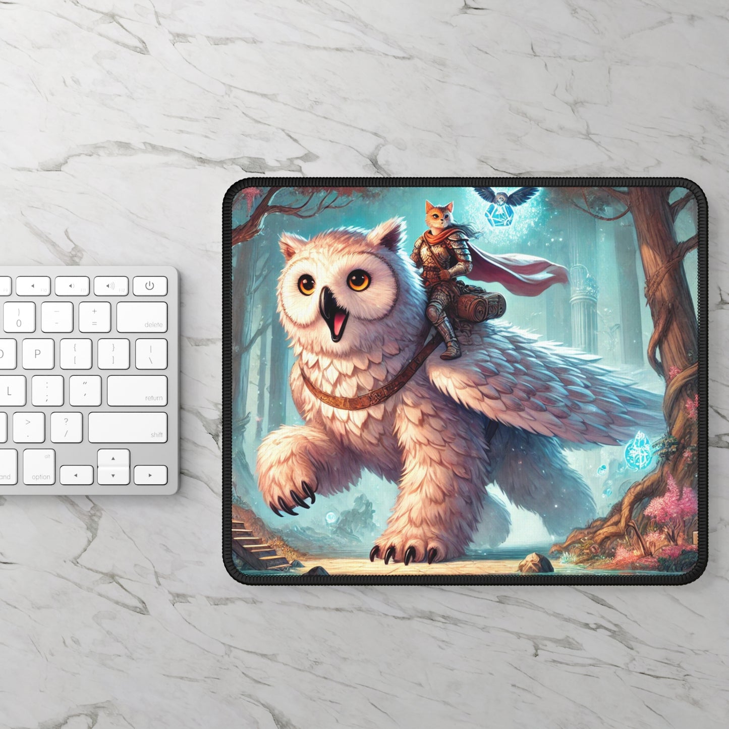 Owl Bear - Cat Lover - Dungeons and Dragons - Gaming Mouse Pad   