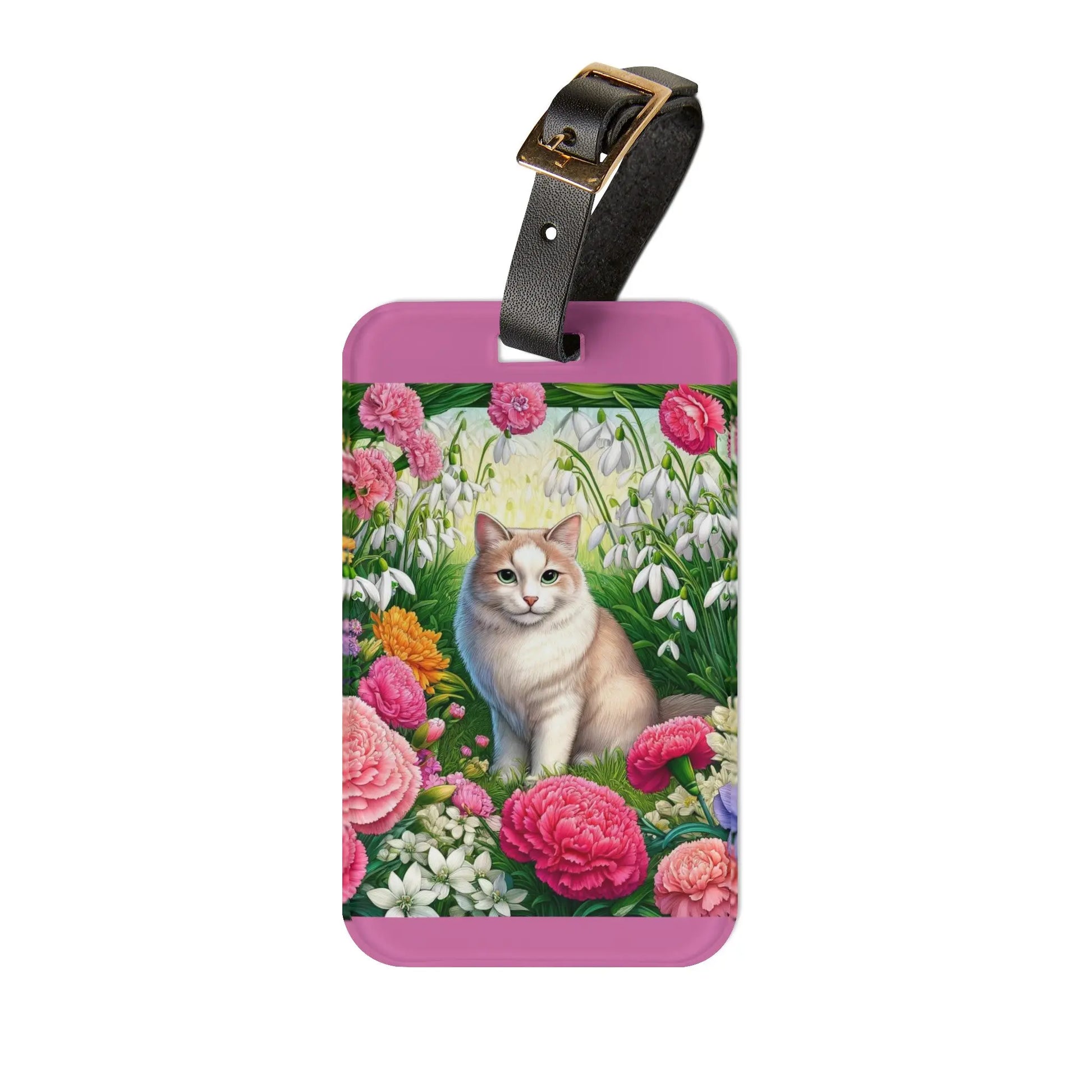 January Birth Flower - Luggage Tag - Travel Birthday Gift - Montecore PawPrints