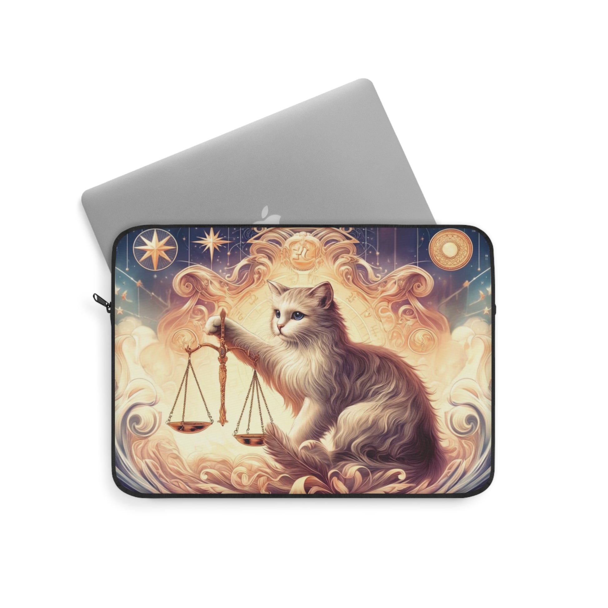 Libra Zodiac Cat Lover - Laptop Sleeve   