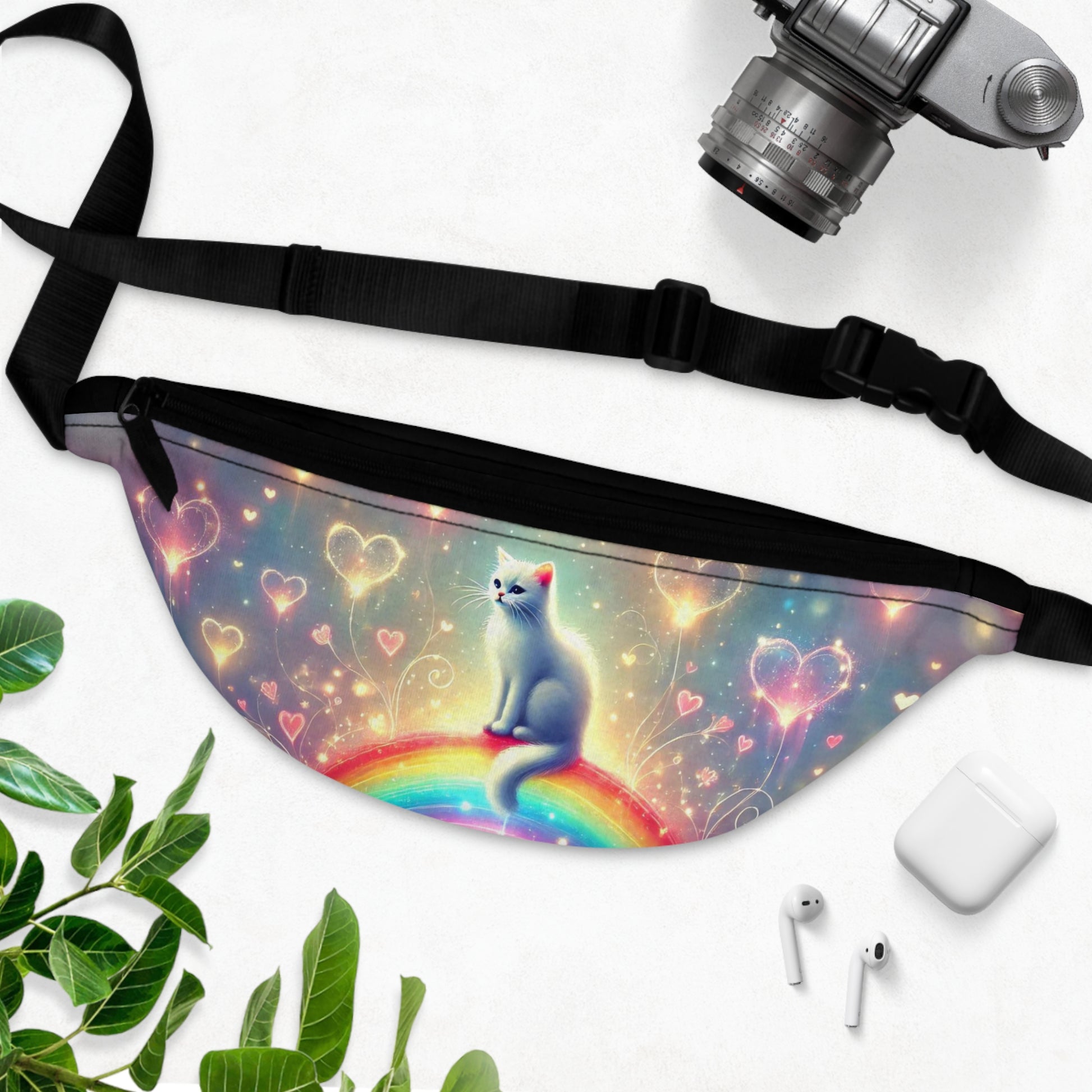 Rainbow Hearts - Cat Lover - Fanny Pack   