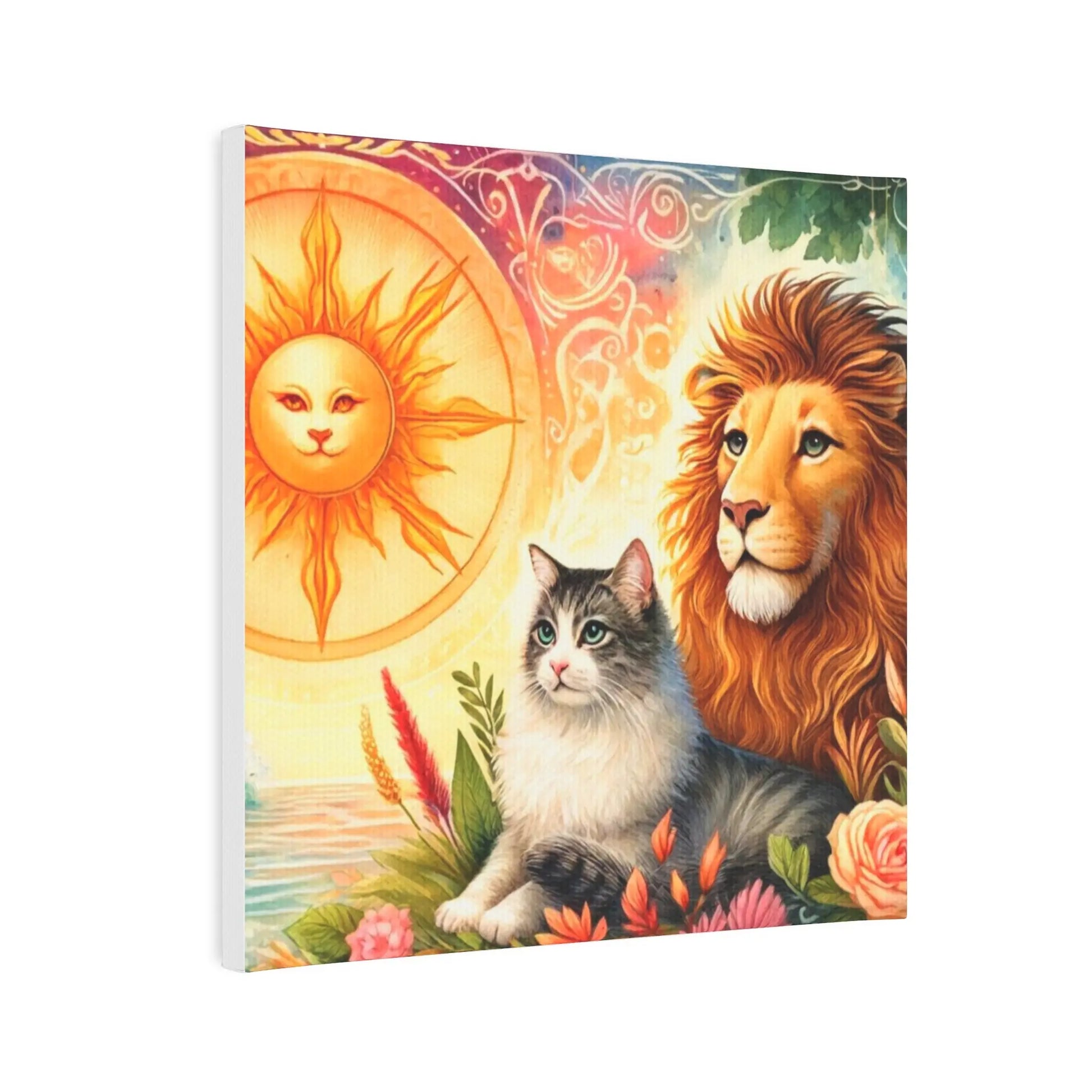 Leo Zodiac - Cat Lover - Wall Art Decor 8x8   