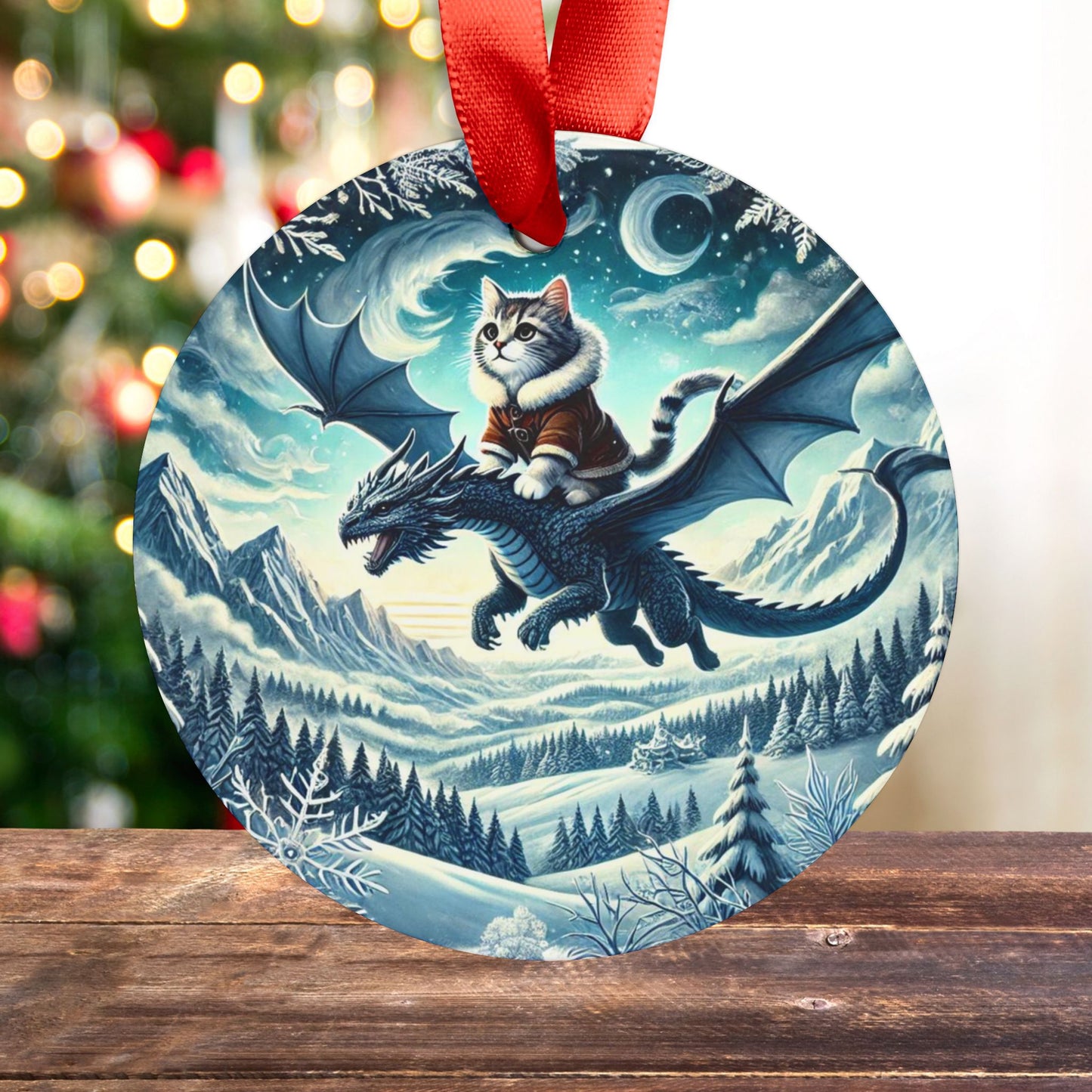 Dragon Winter Adventures - Cat Lover - Ornament   