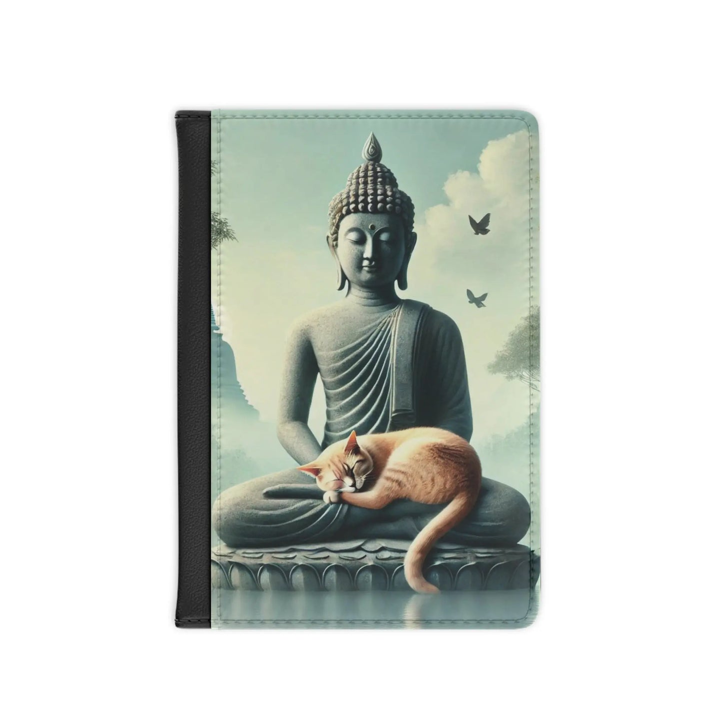 Cat Naps with Buddha - Cat Lover - Passport Cover   