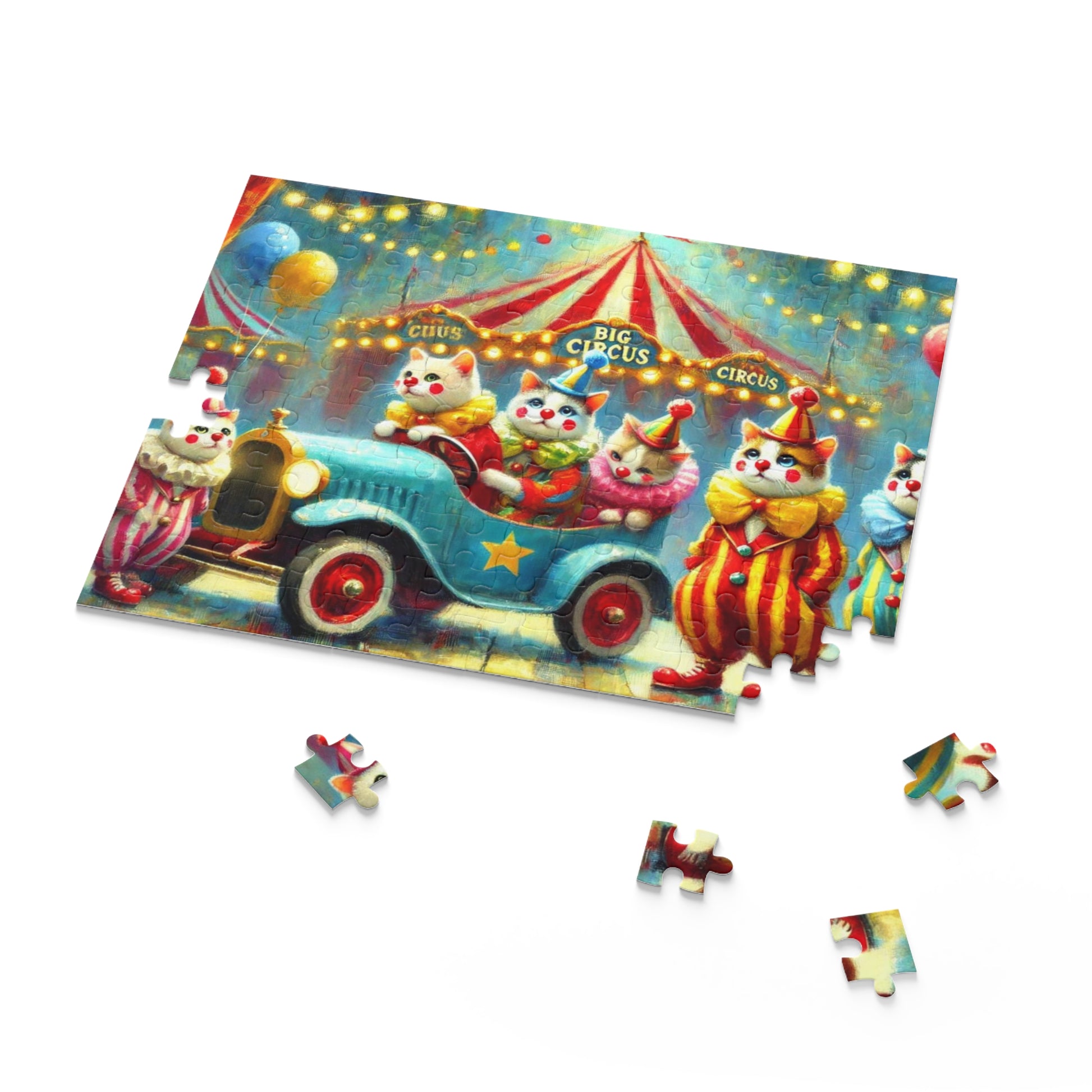 Cat Clown Circus - Cat Lover Gift 120, 252, or 500 -piece options   