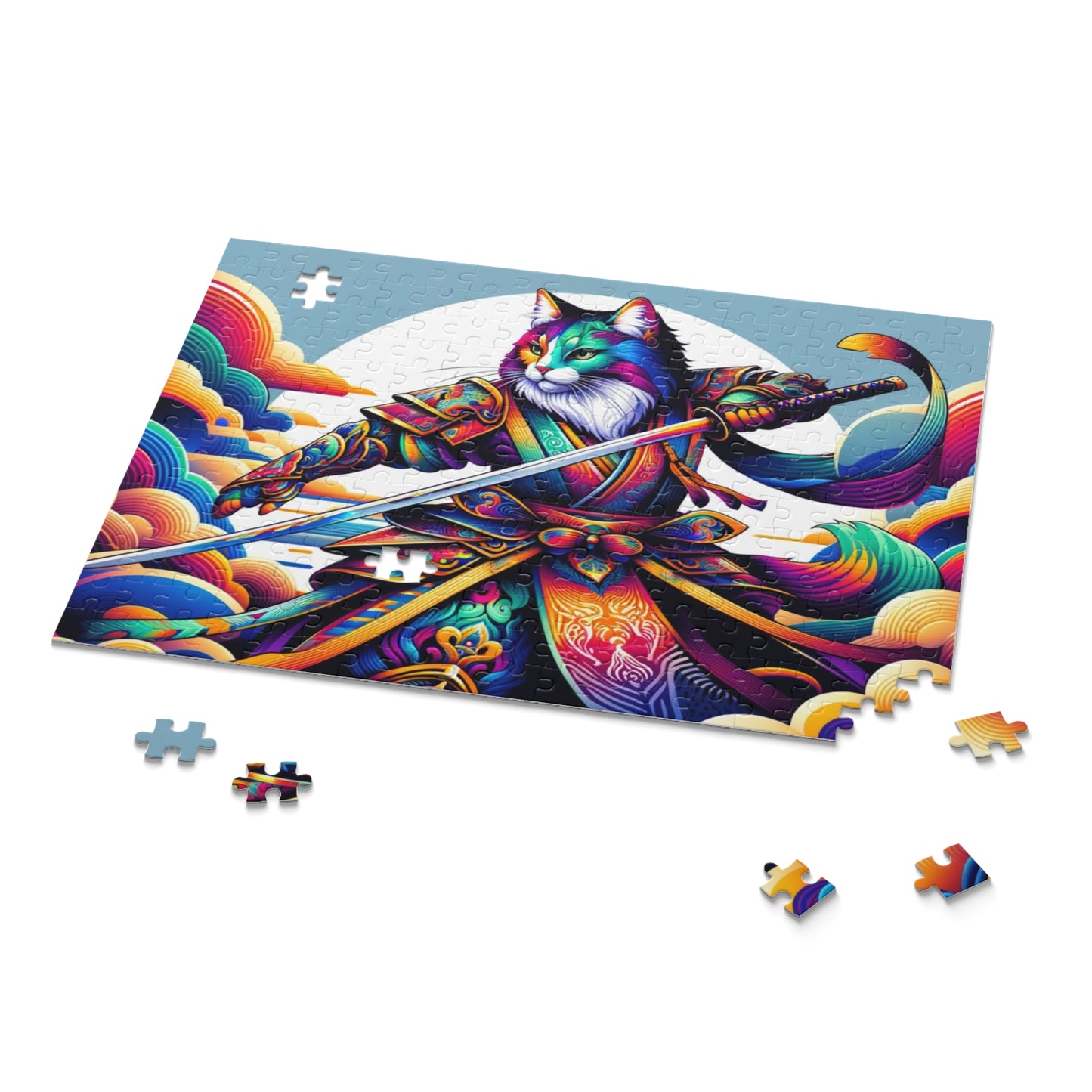 Cat Sky Warrior - Puzzle - Cat Unicorn Gift 120, 252, or 500 -piece options   