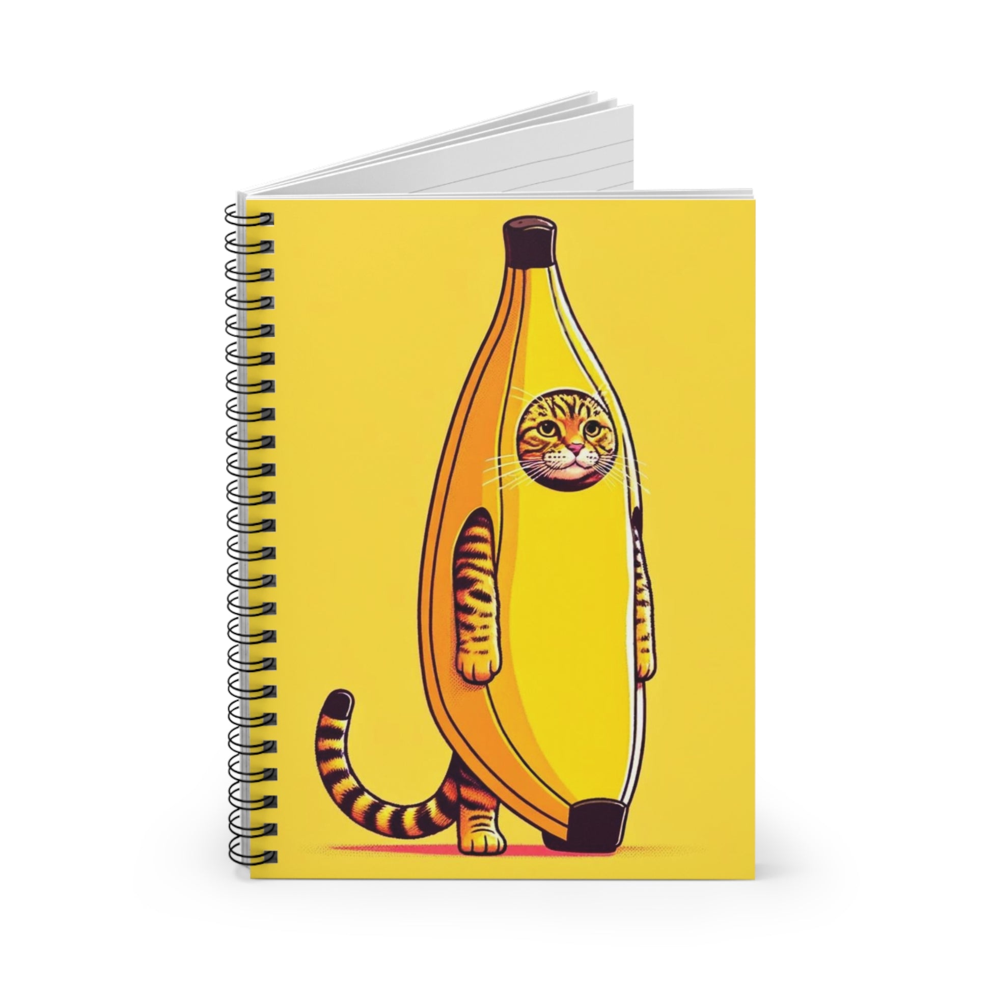 Cat Banana - Spiral Notebook - Ruled Line   