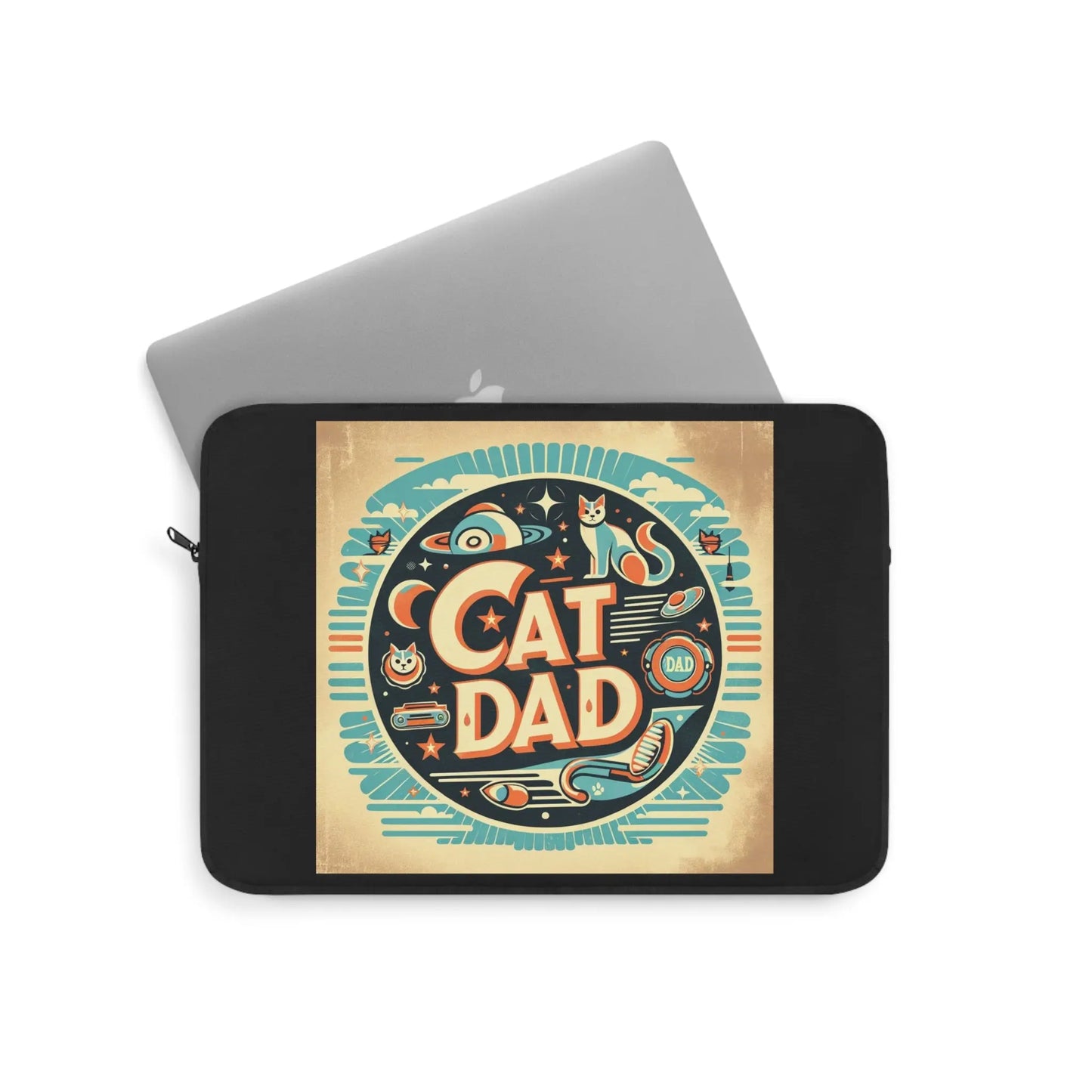 Retro Cat Dad - Laptop Sleeve - Montecore PawPrints