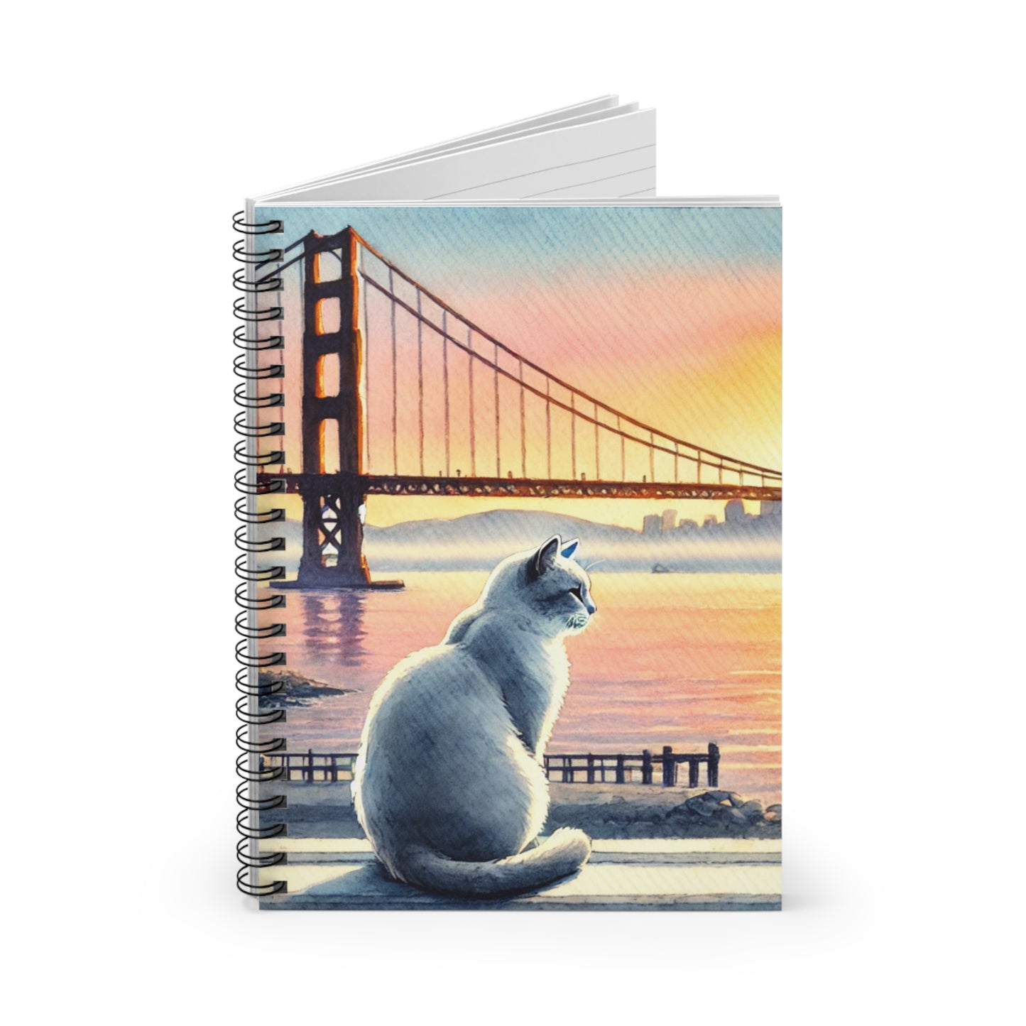 San Francisco - Cat Lover - Spiral Notebook - Ruled Line   