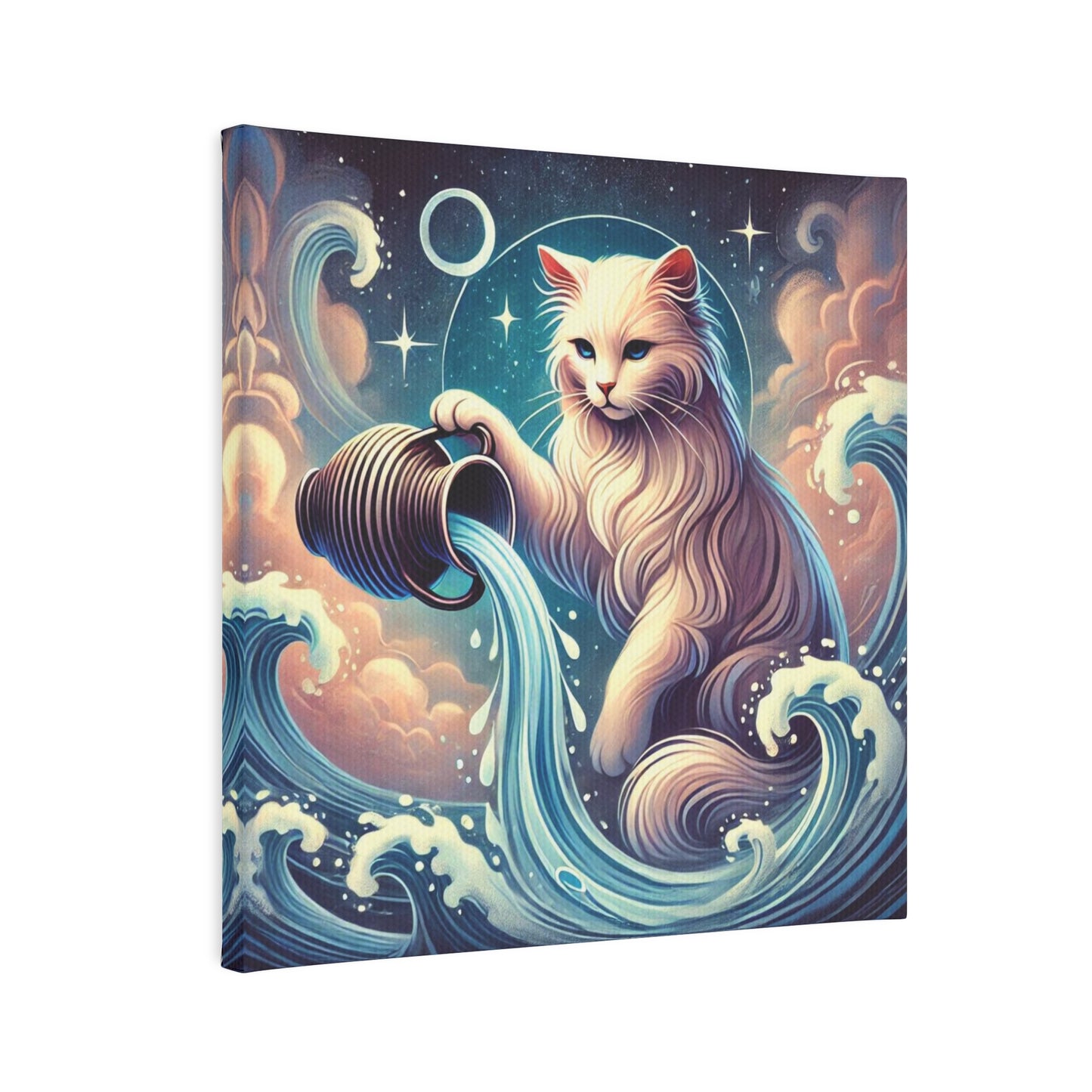 Aquarius - Cat Lover - Wall Art Decor 8x8   